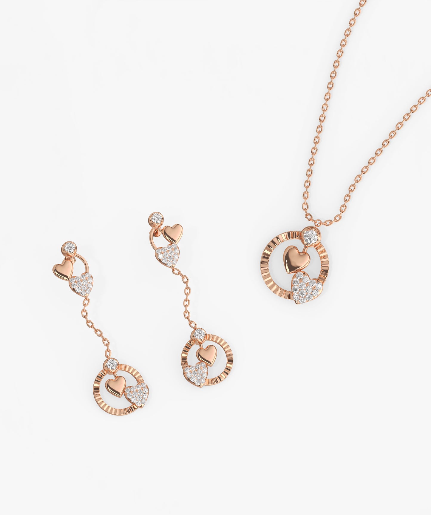 Heart Drop Jewelry Set
