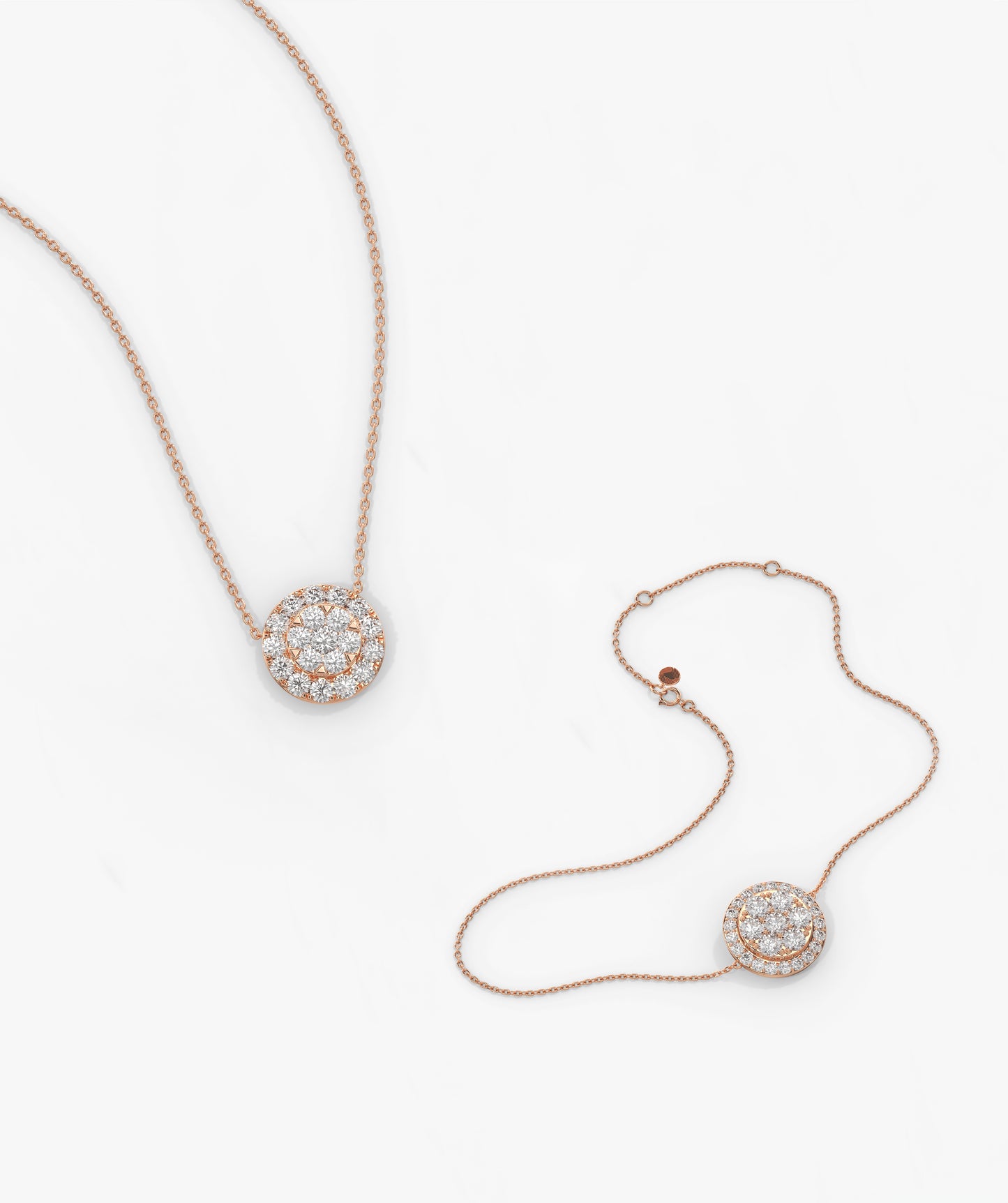 Diamond Cluster Jewelry Set