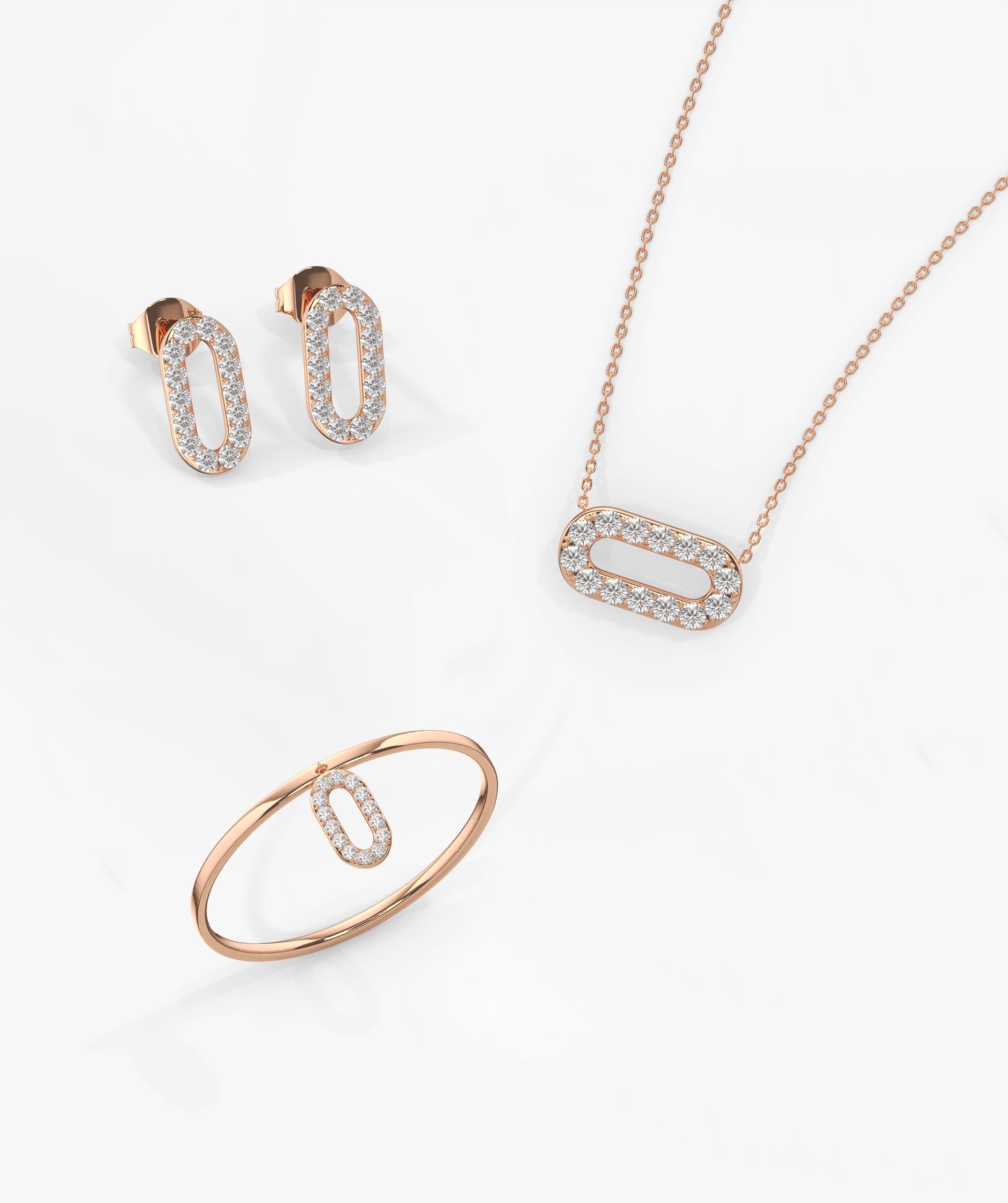 14K Gold Diamond Jewelry Set