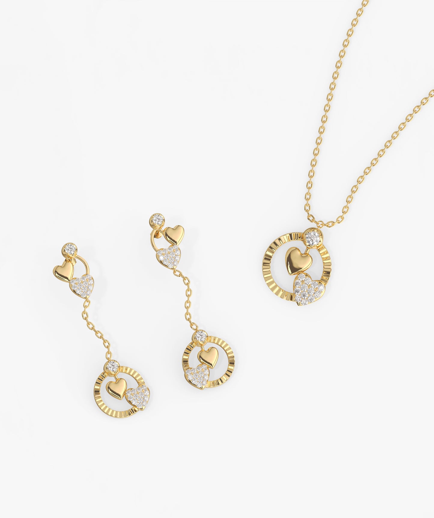 Heart Drop Jewelry Set