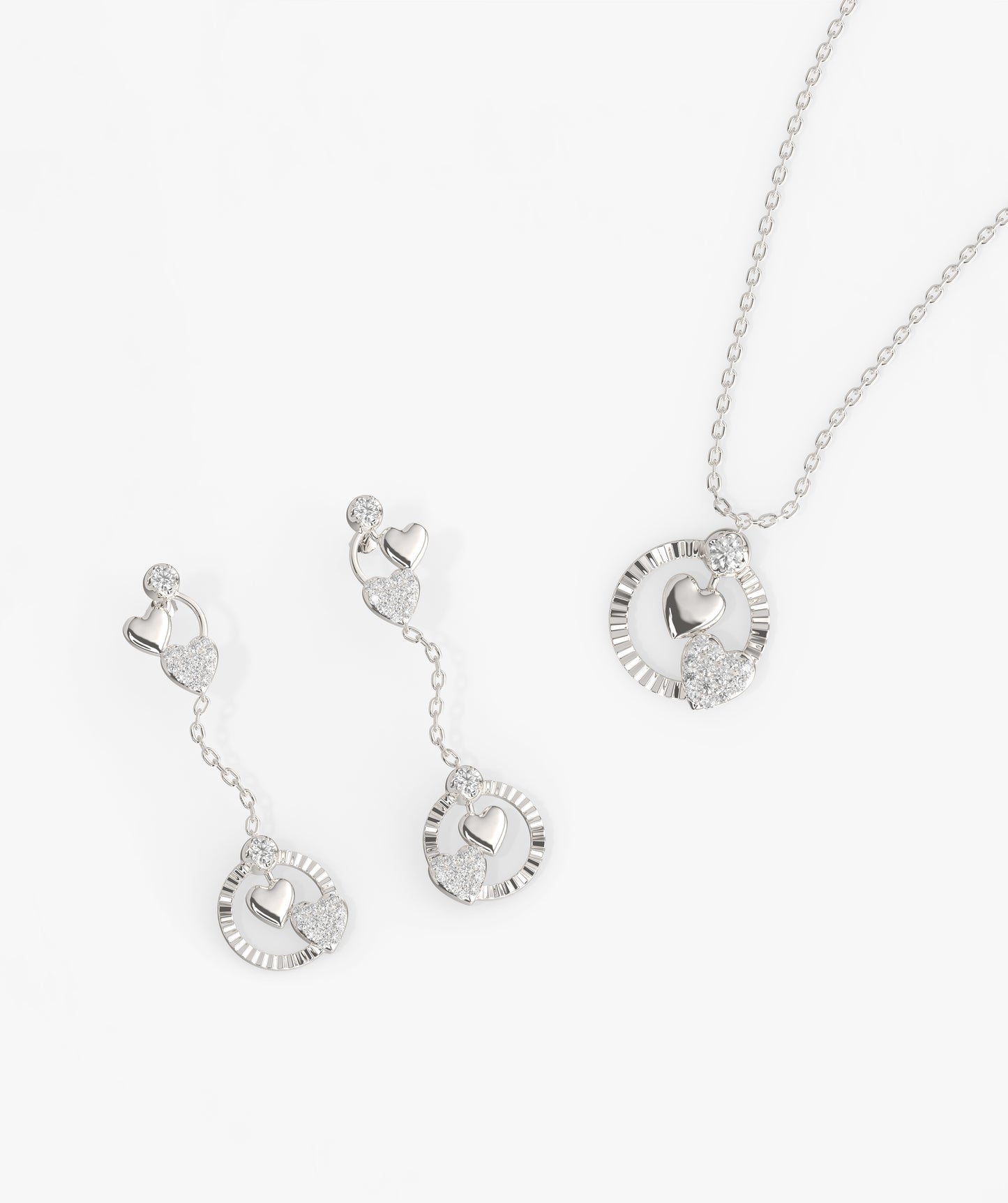 Heart Drop Jewelry Set