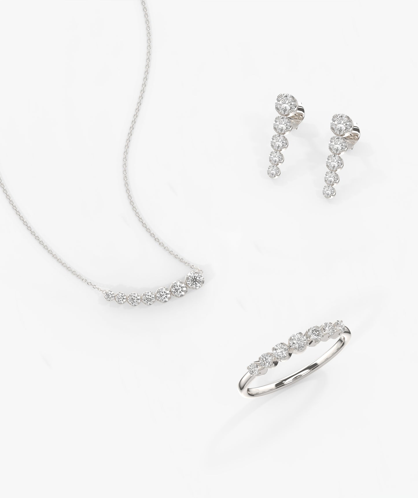 14K Gold Diamond Jewelry Set