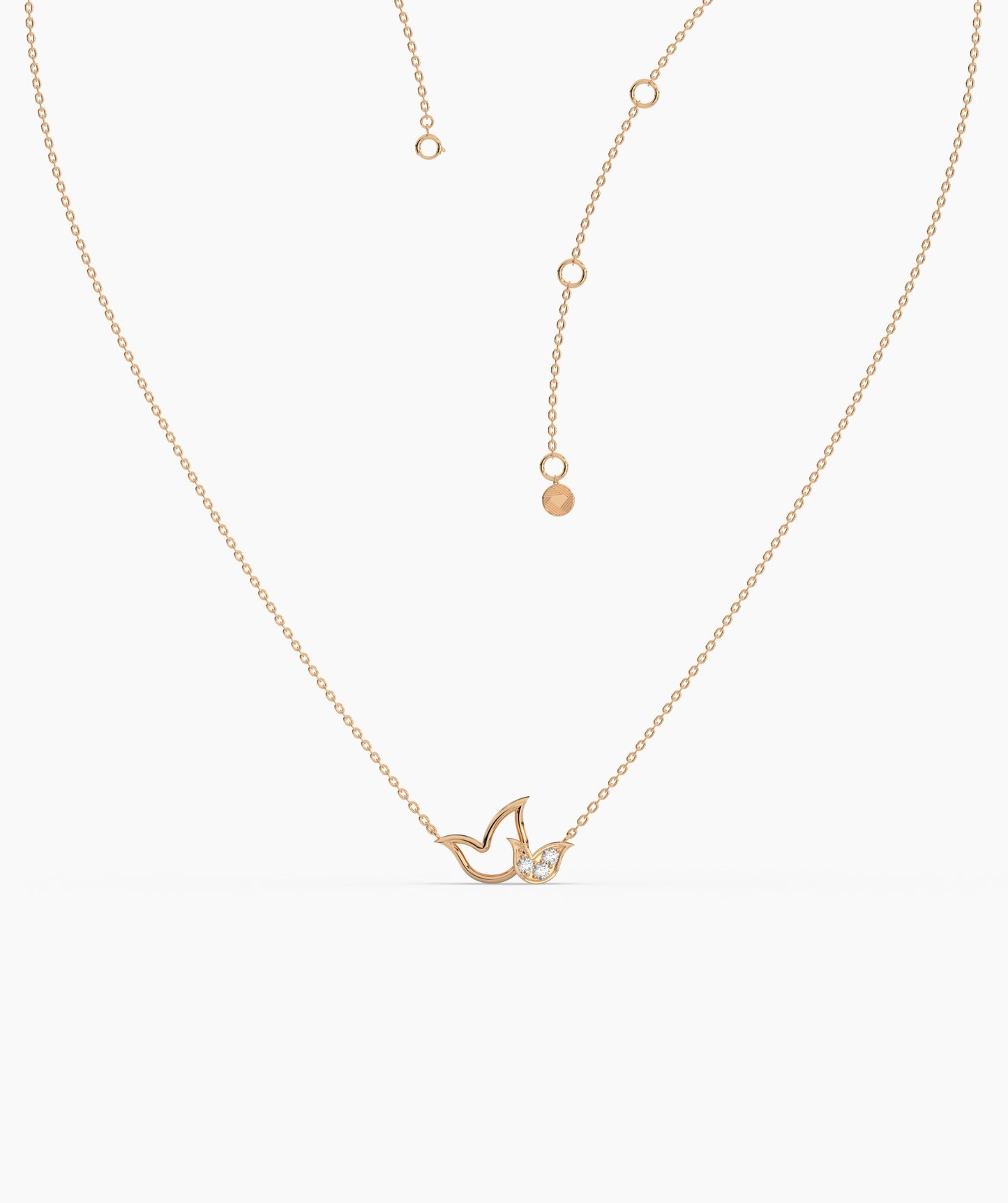 14K Gold Bird Necklace