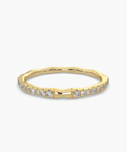Bamboo-Inspired Diamond Band