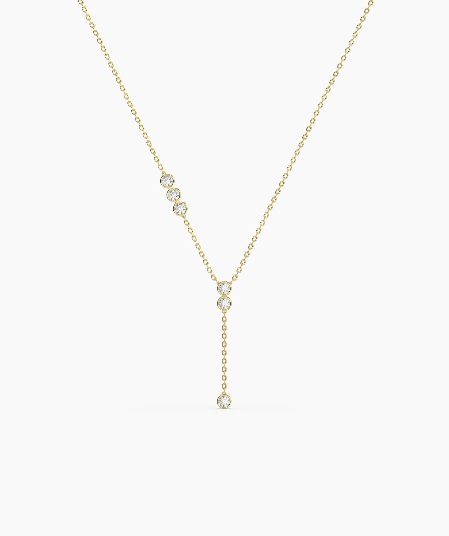 Dainty Y-Drop Diamond Necklace