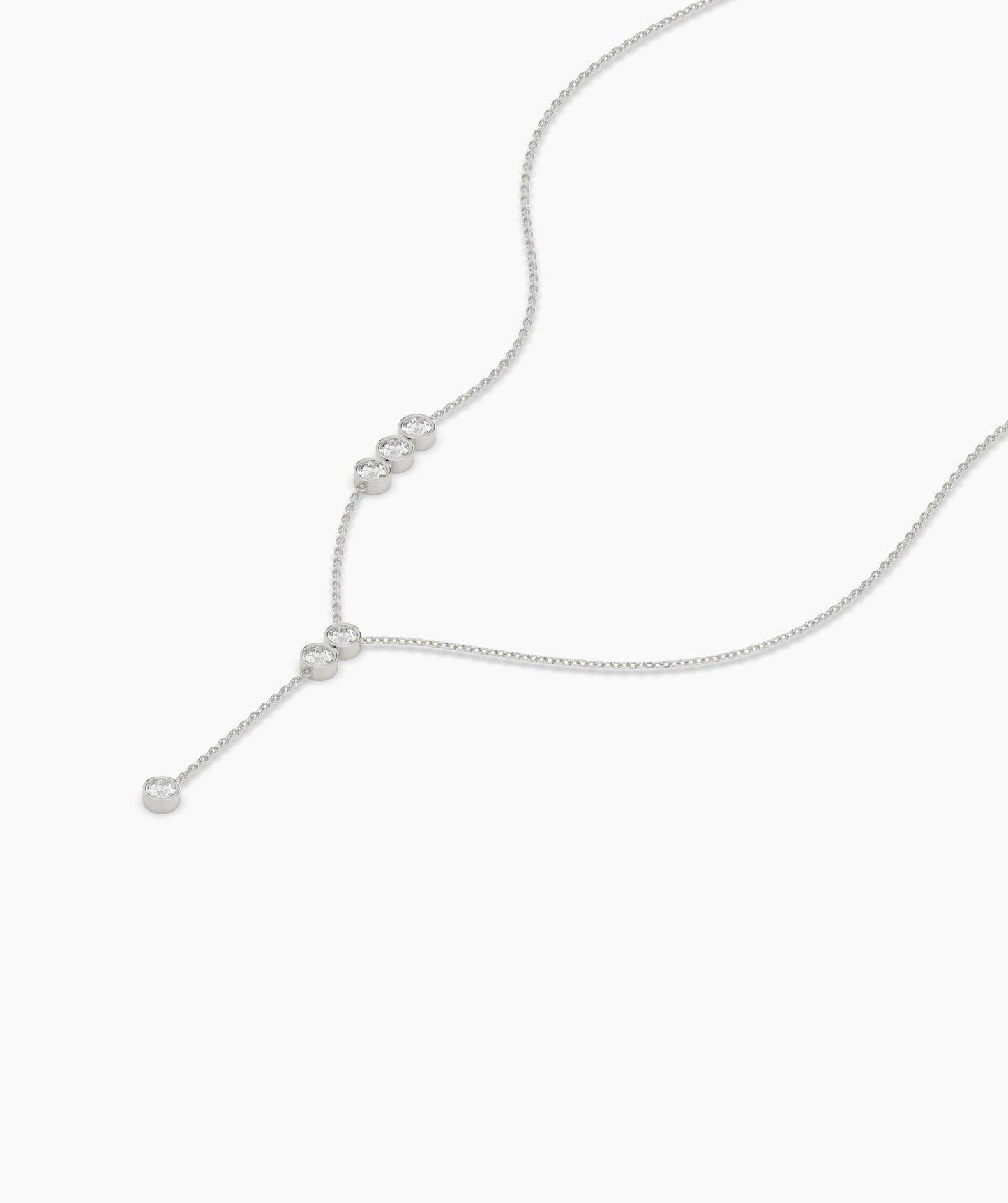 Dainty Y-Drop Diamond Necklace