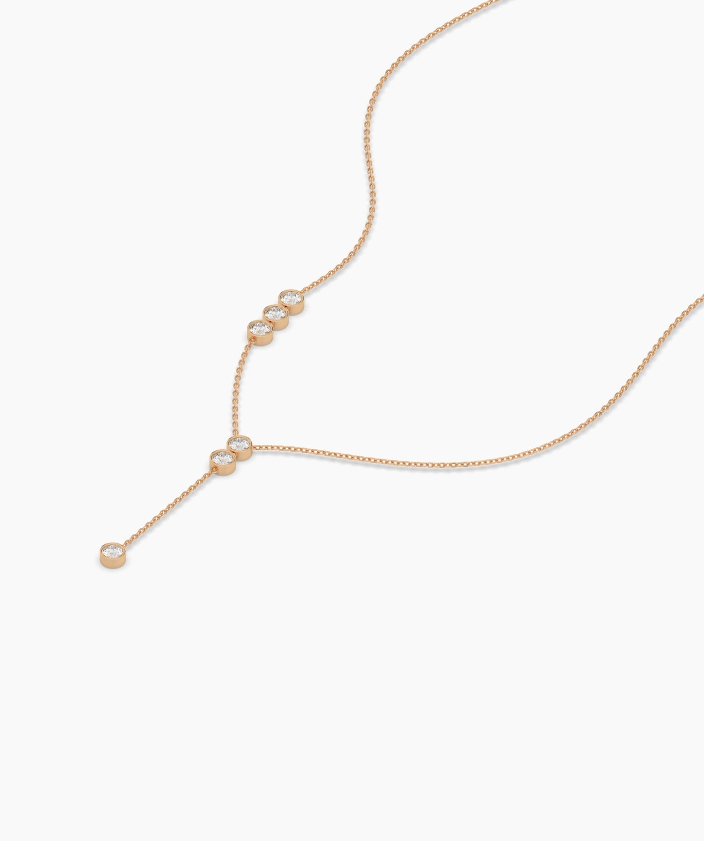 Dainty Y-Drop Diamond Necklace