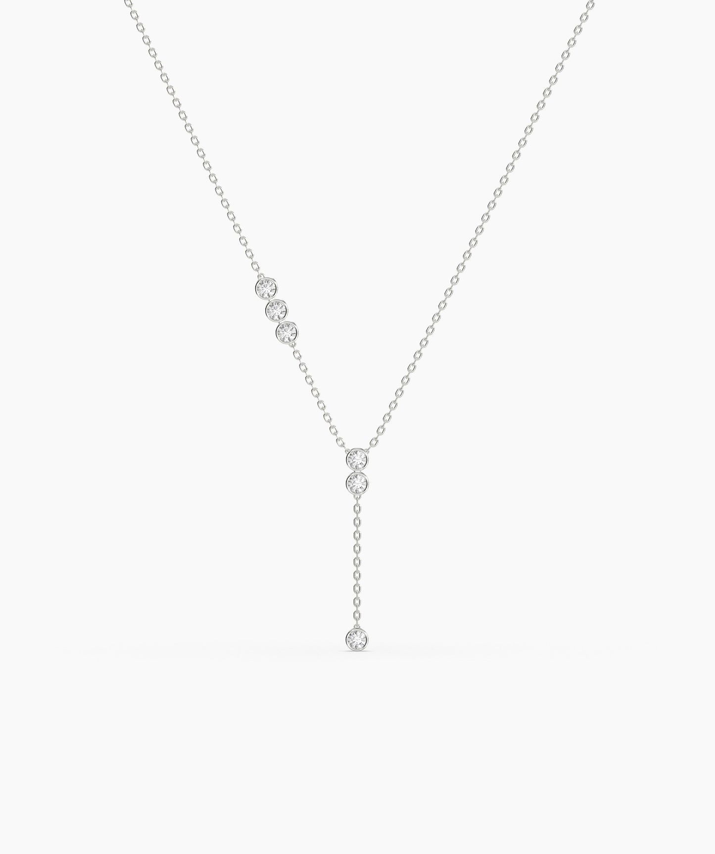Dainty Y-Drop Diamond Necklace