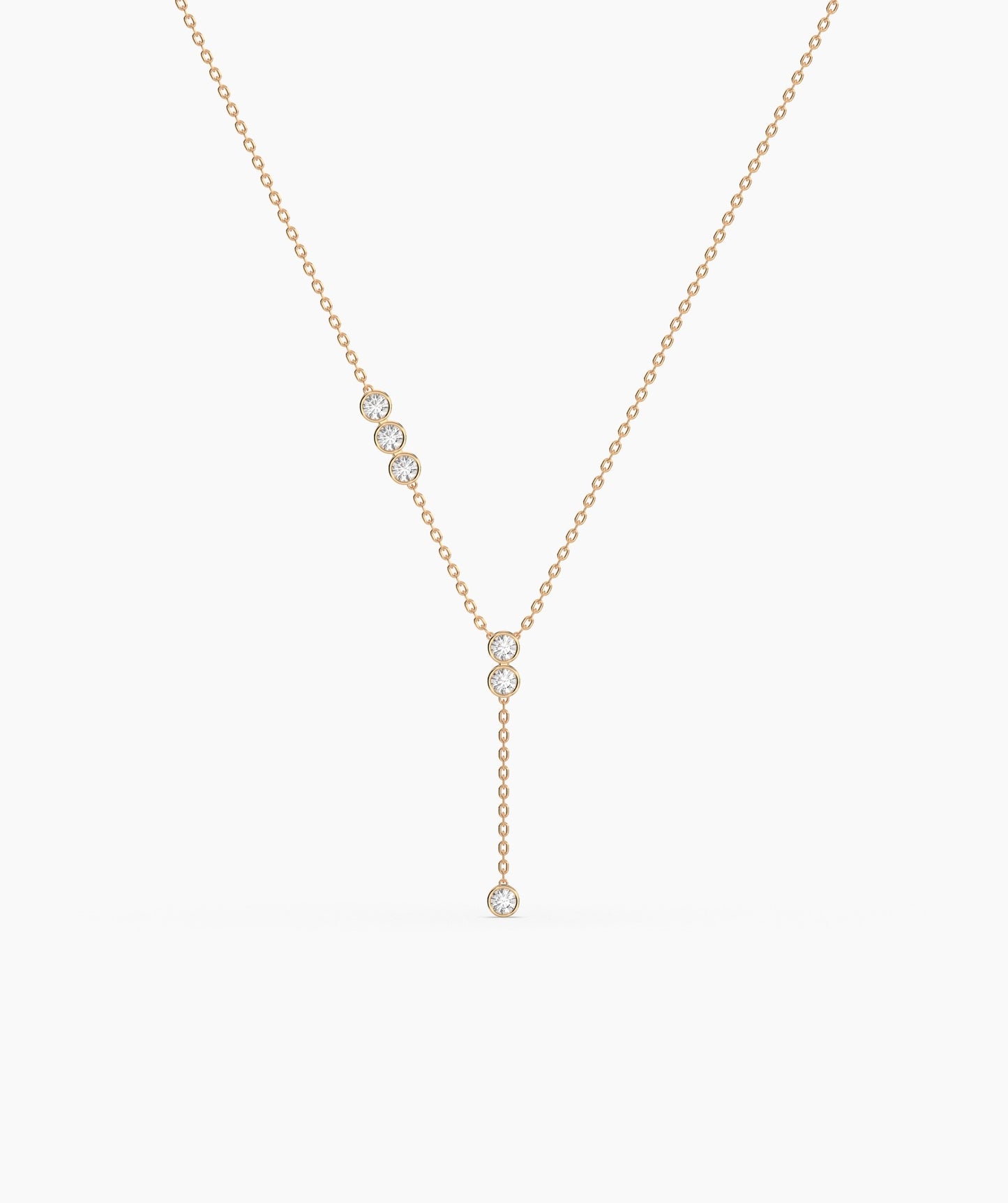 Dainty Y-Drop Diamond Necklace