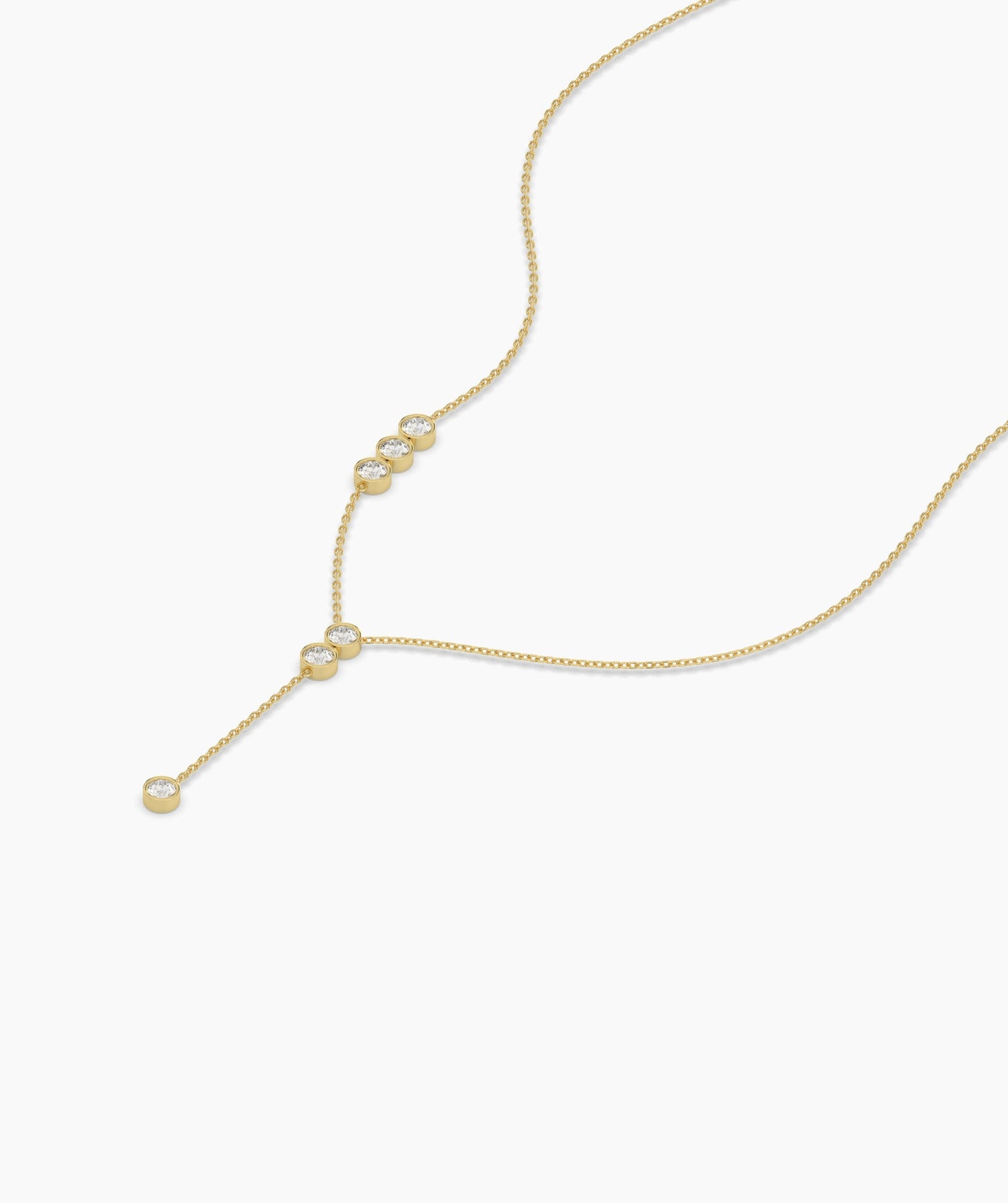 Dainty Y-Drop Diamond Necklace