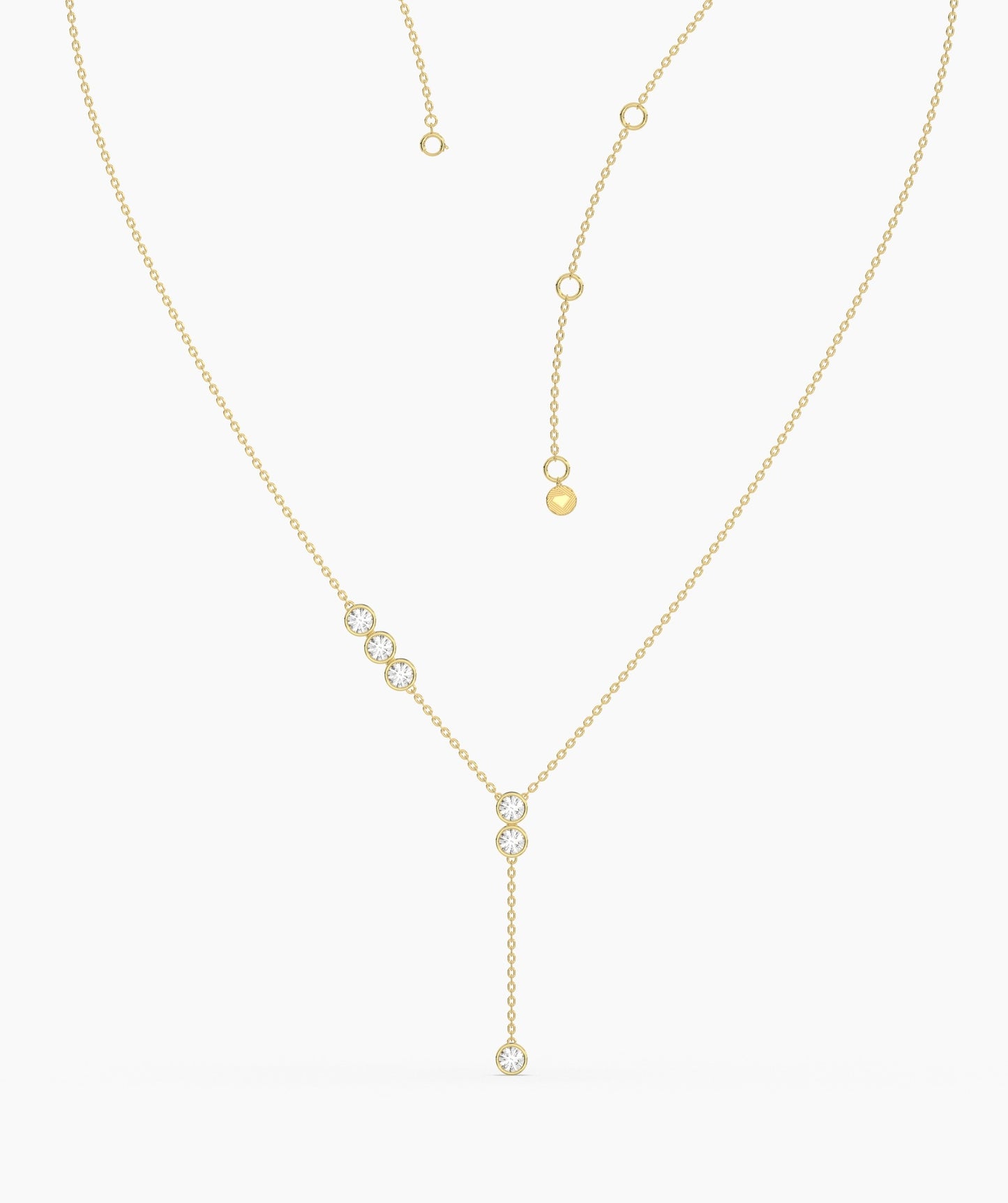 Dainty Y-Drop Diamond Necklace