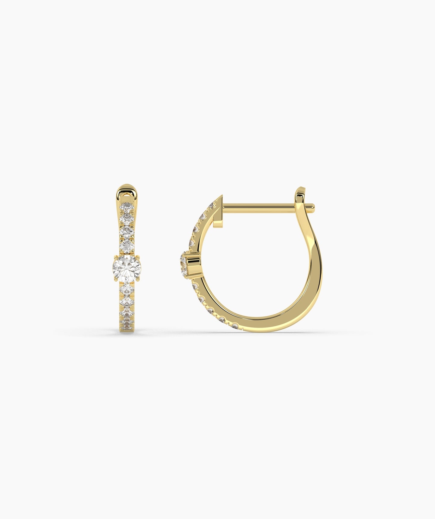Diamond Hoop Earrings