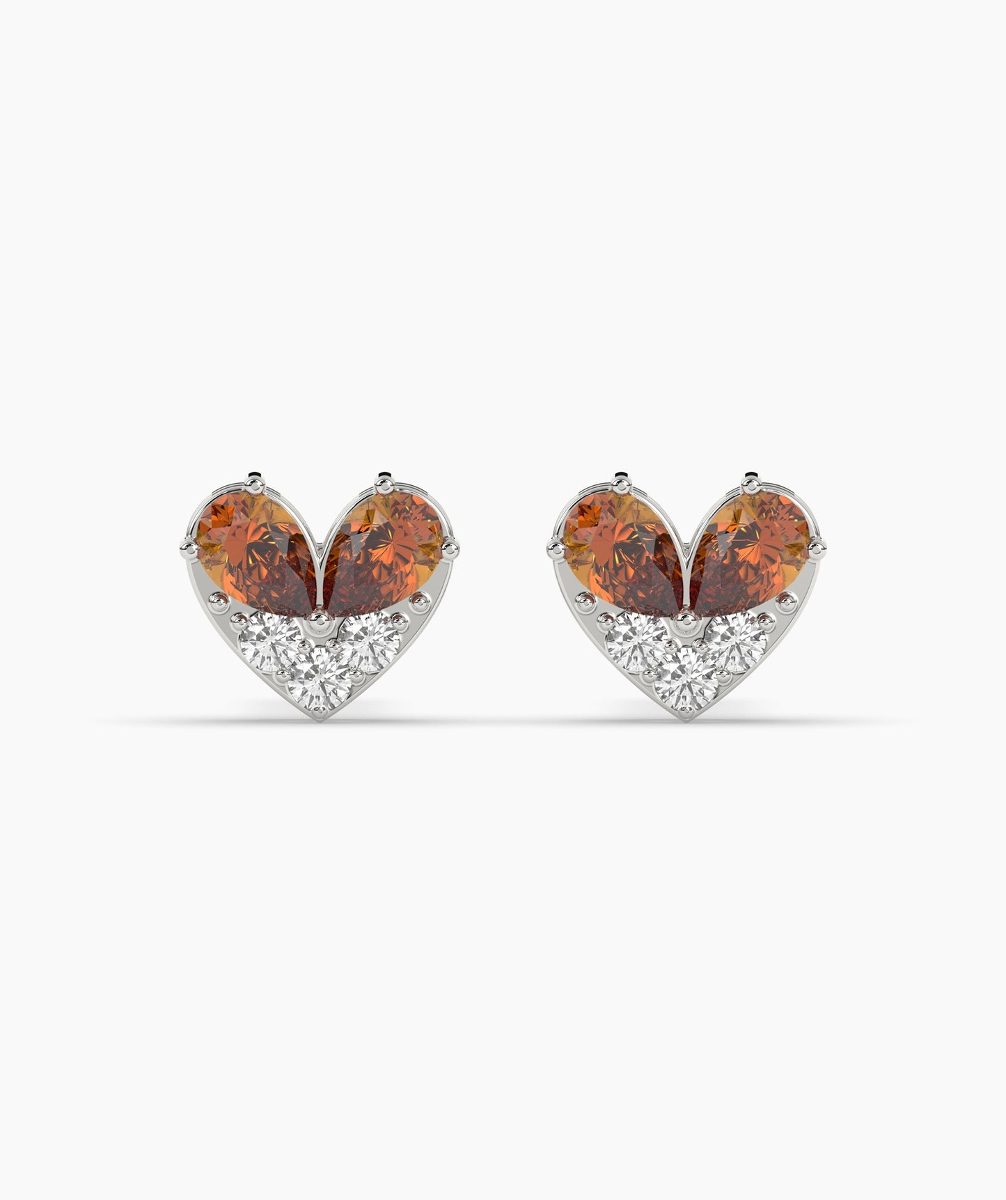 Elegant Heart Stud Earrings
