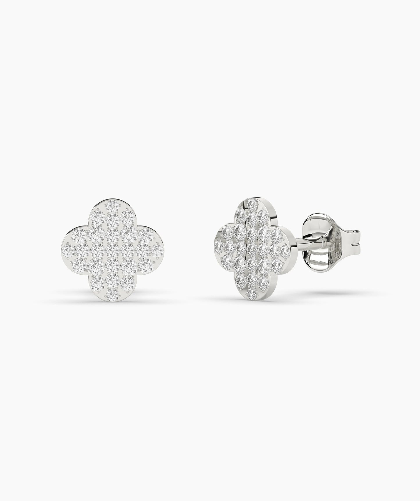 Embellished Clover Earrings