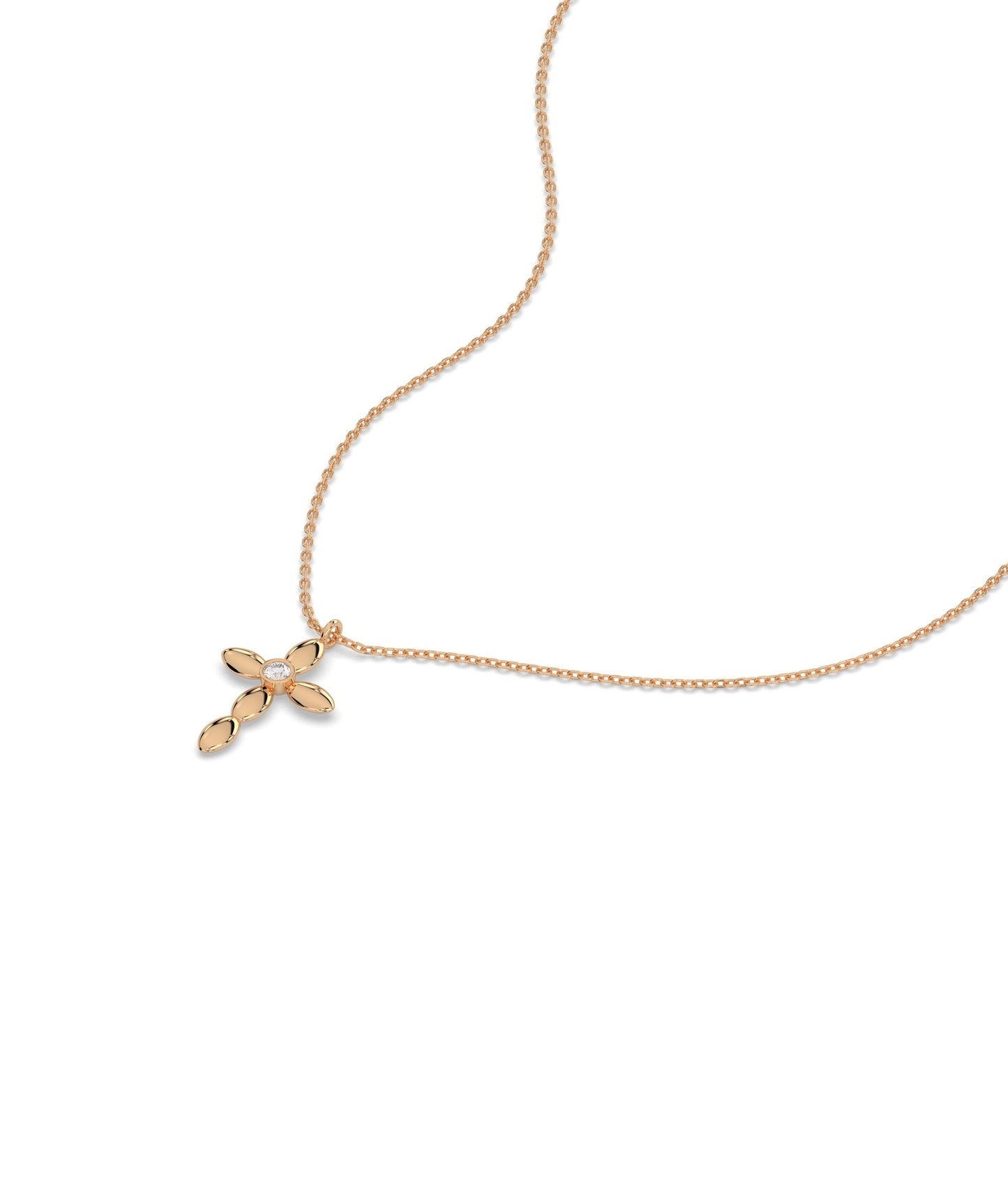 14K Gold Cross Necklace