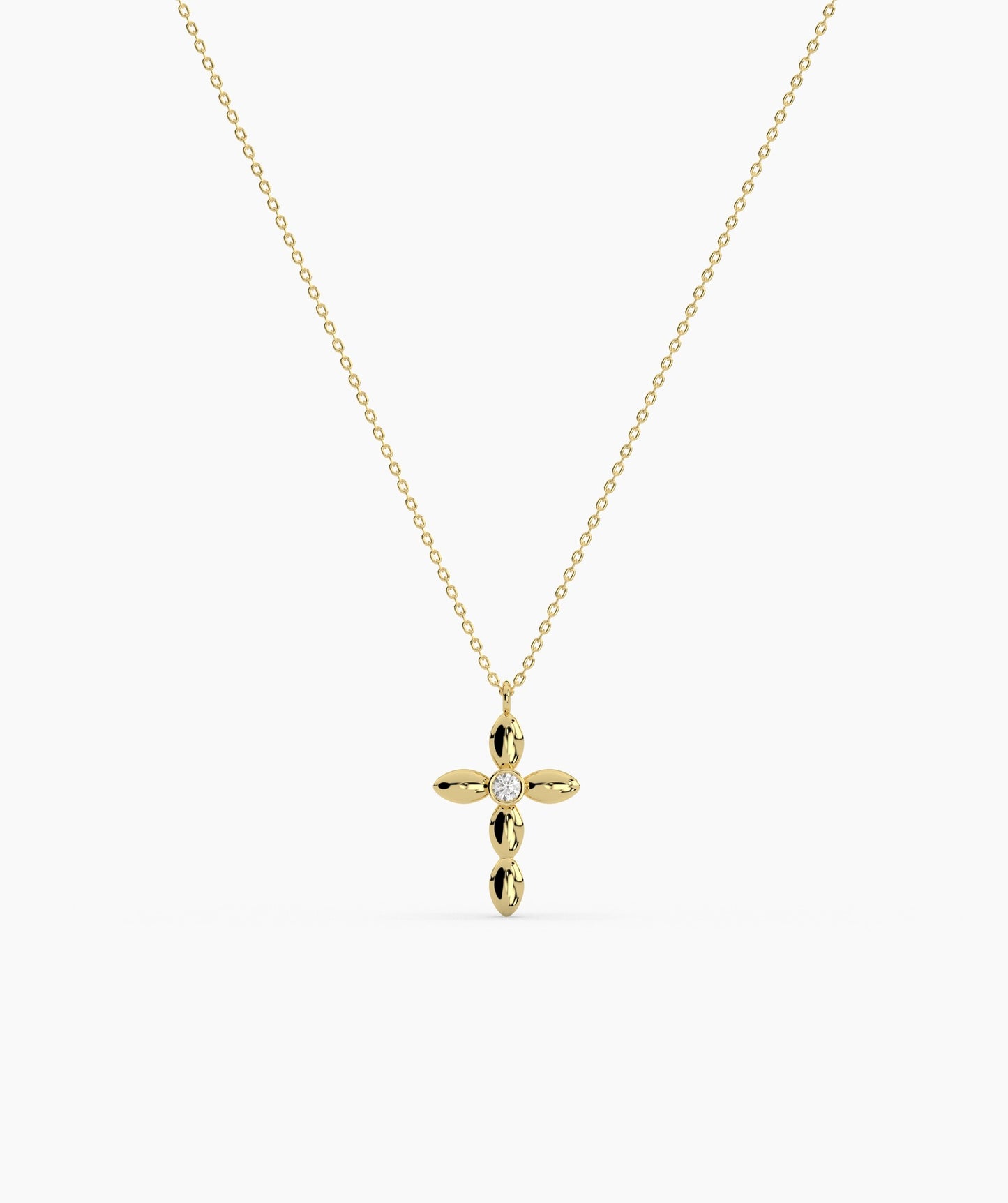14K Gold Cross Necklace