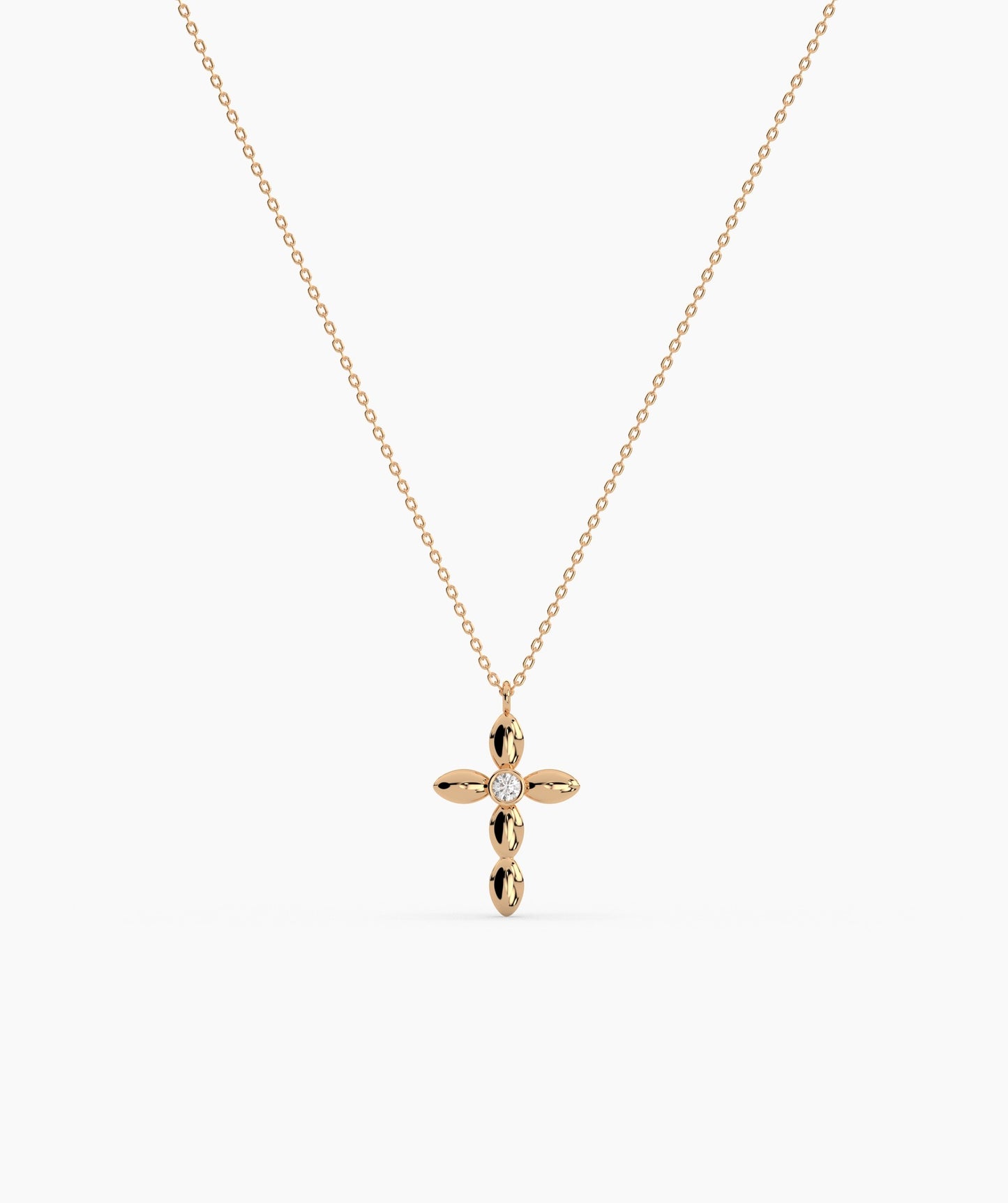 14K Gold Cross Necklace