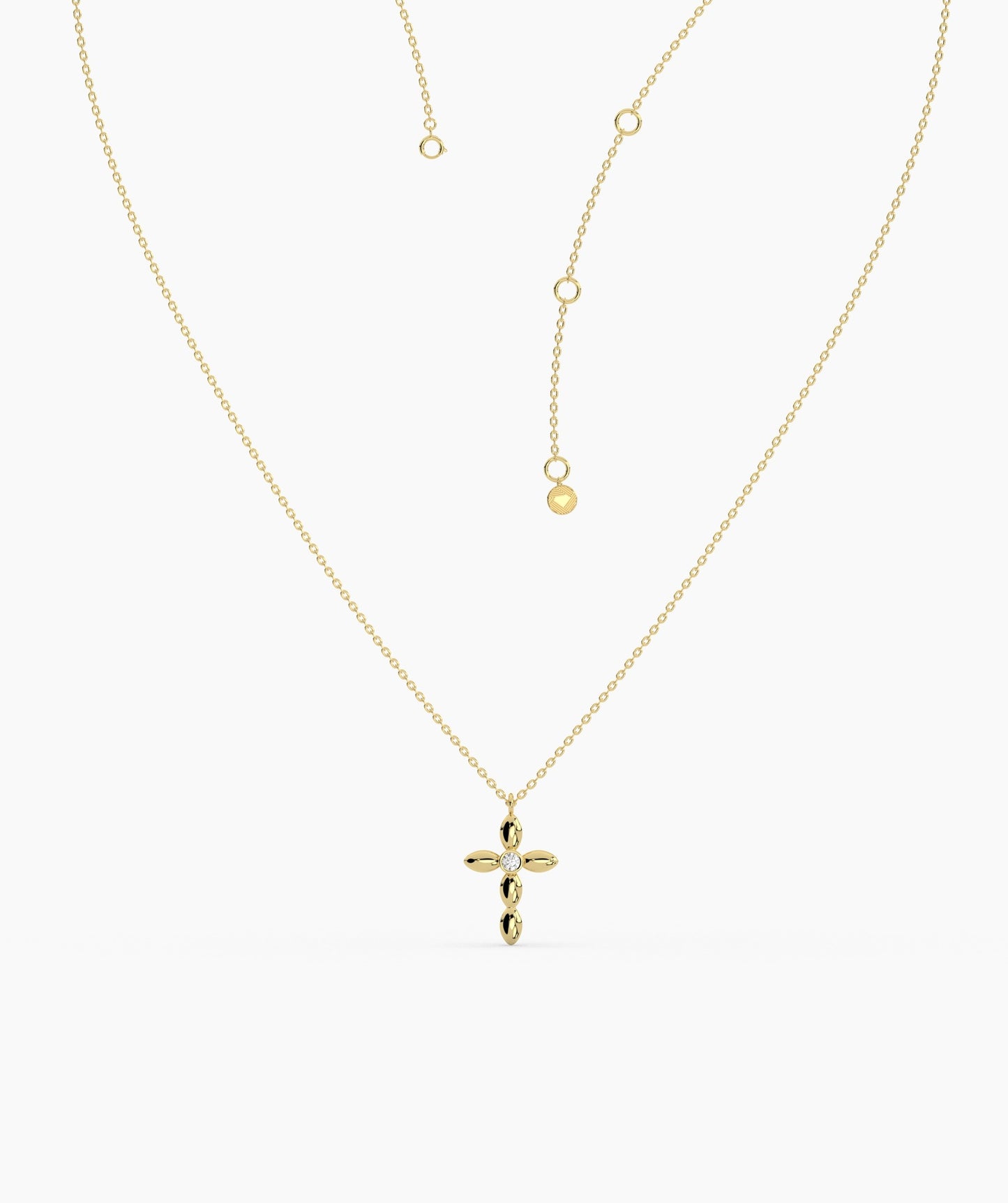 14K Gold Cross Necklace
