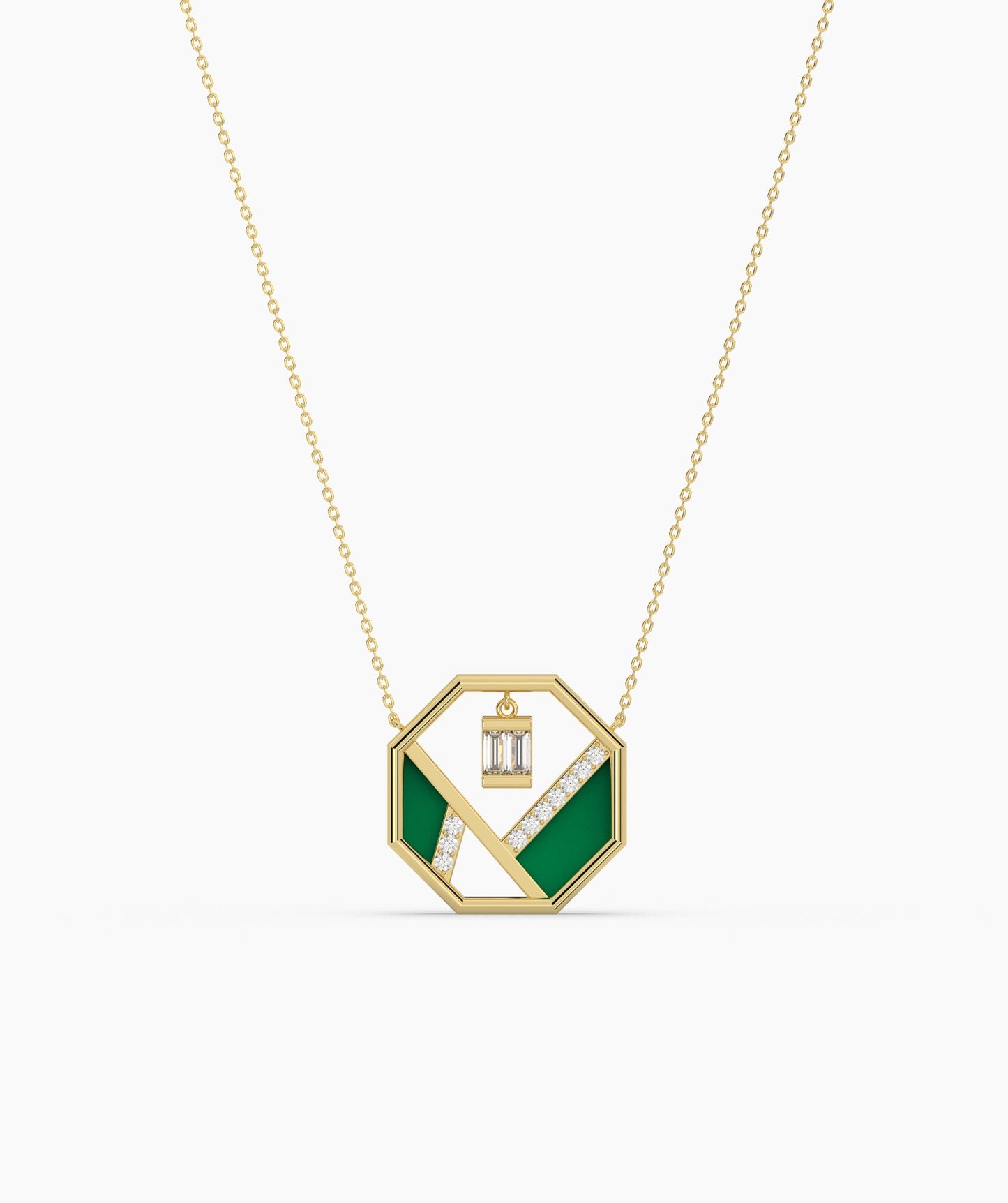Art Deco-Inspired Octagon Necklace