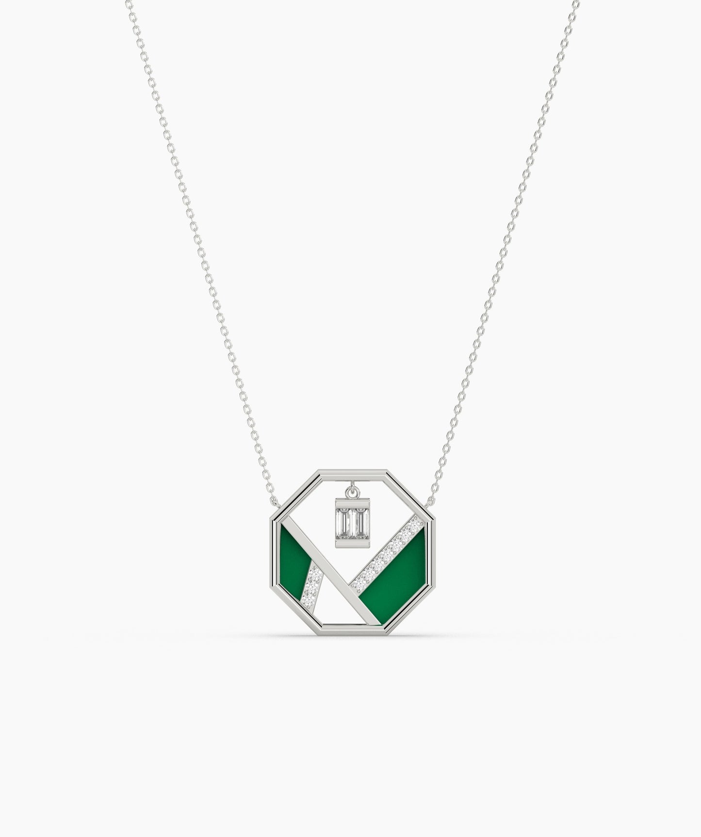 Art Deco-Inspired Octagon Necklace