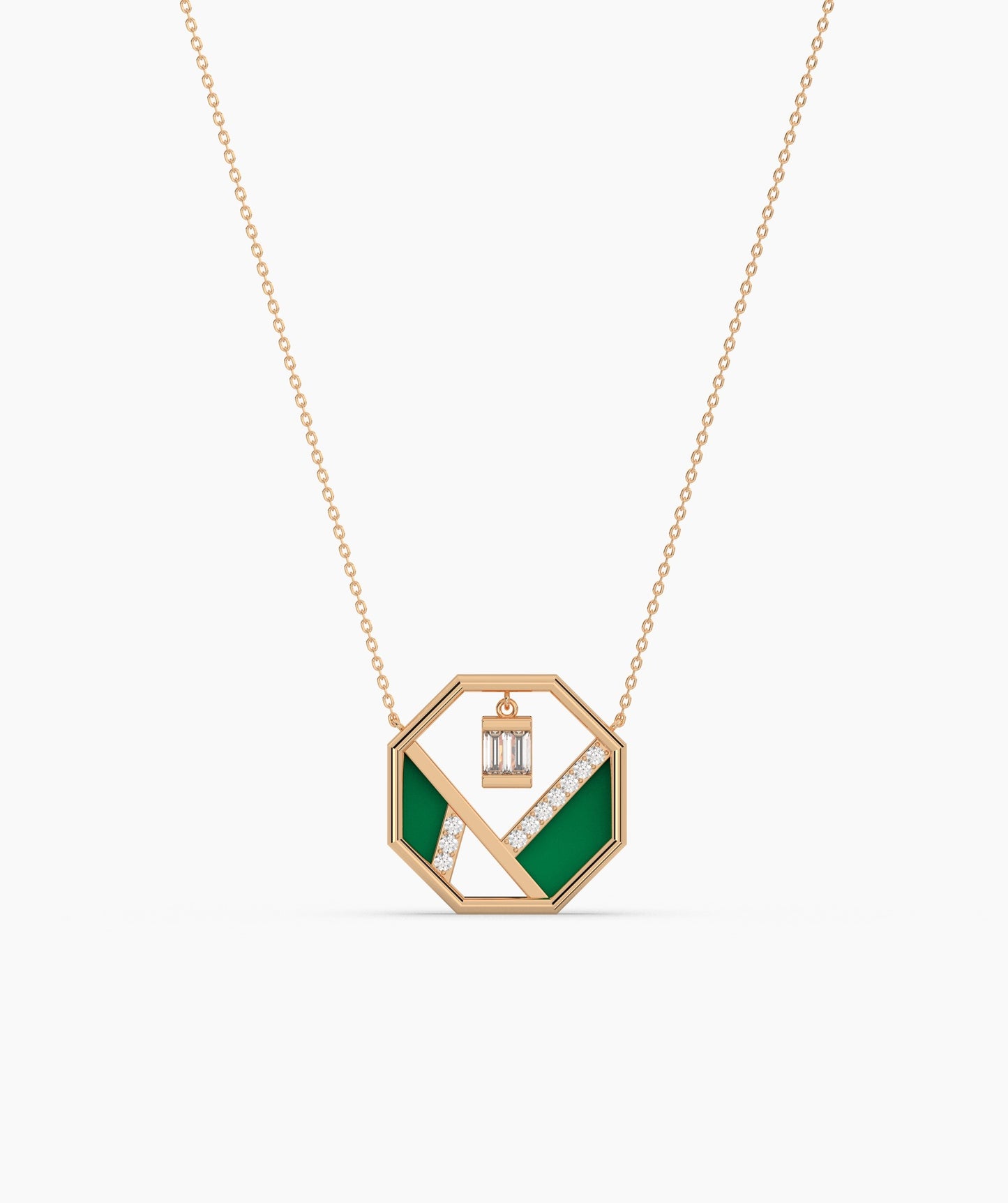 Art Deco-Inspired Octagon Necklace