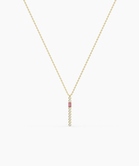 Minimalist Vertical Drop Necklace