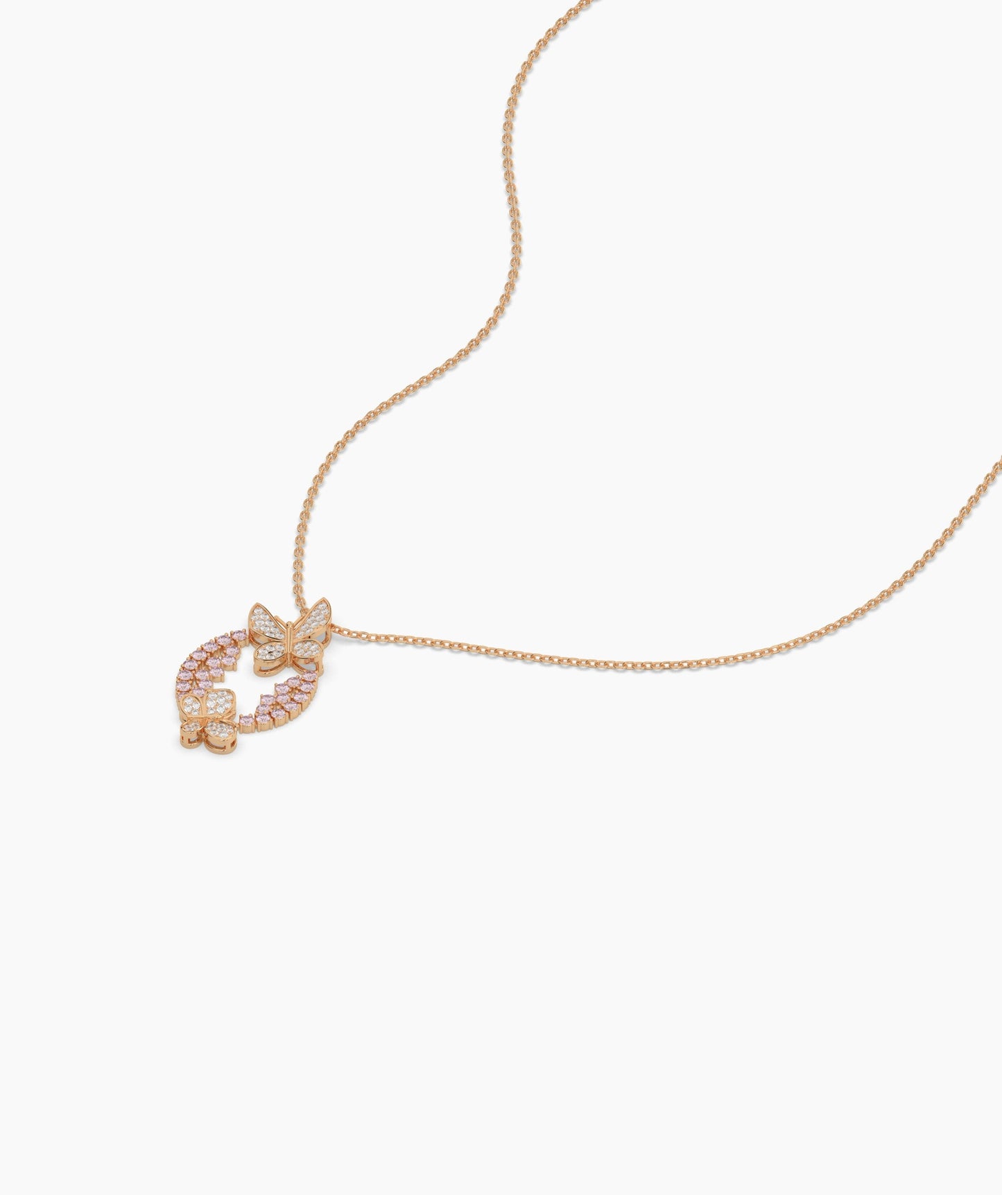 Gold Butterfly Wreath Necklace