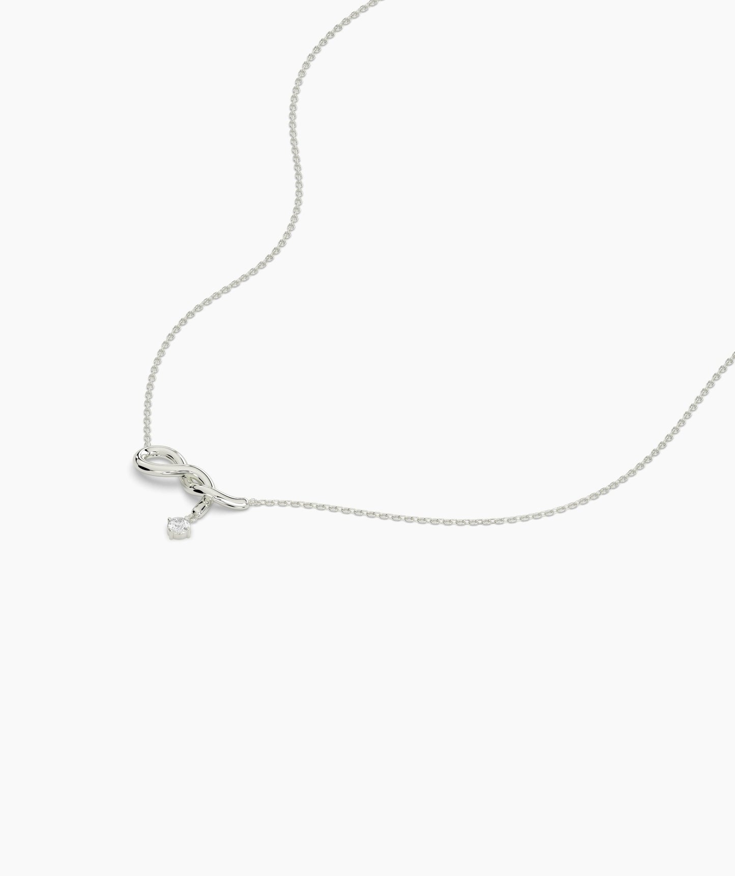 Infinity Symbol Diamond Drop Necklace