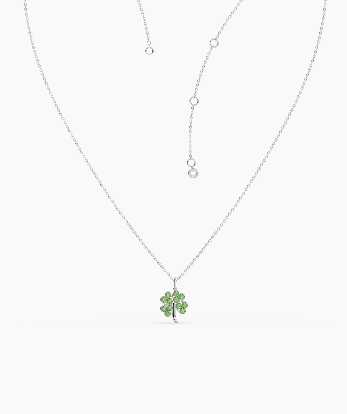 Green Fortune Clover Pendant