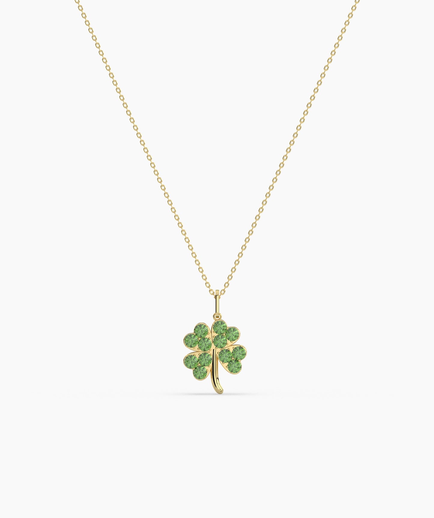 Green Fortune Clover Pendant