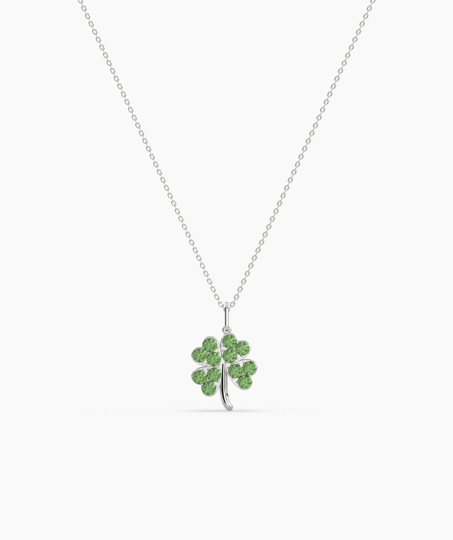 Green Fortune Clover Pendant