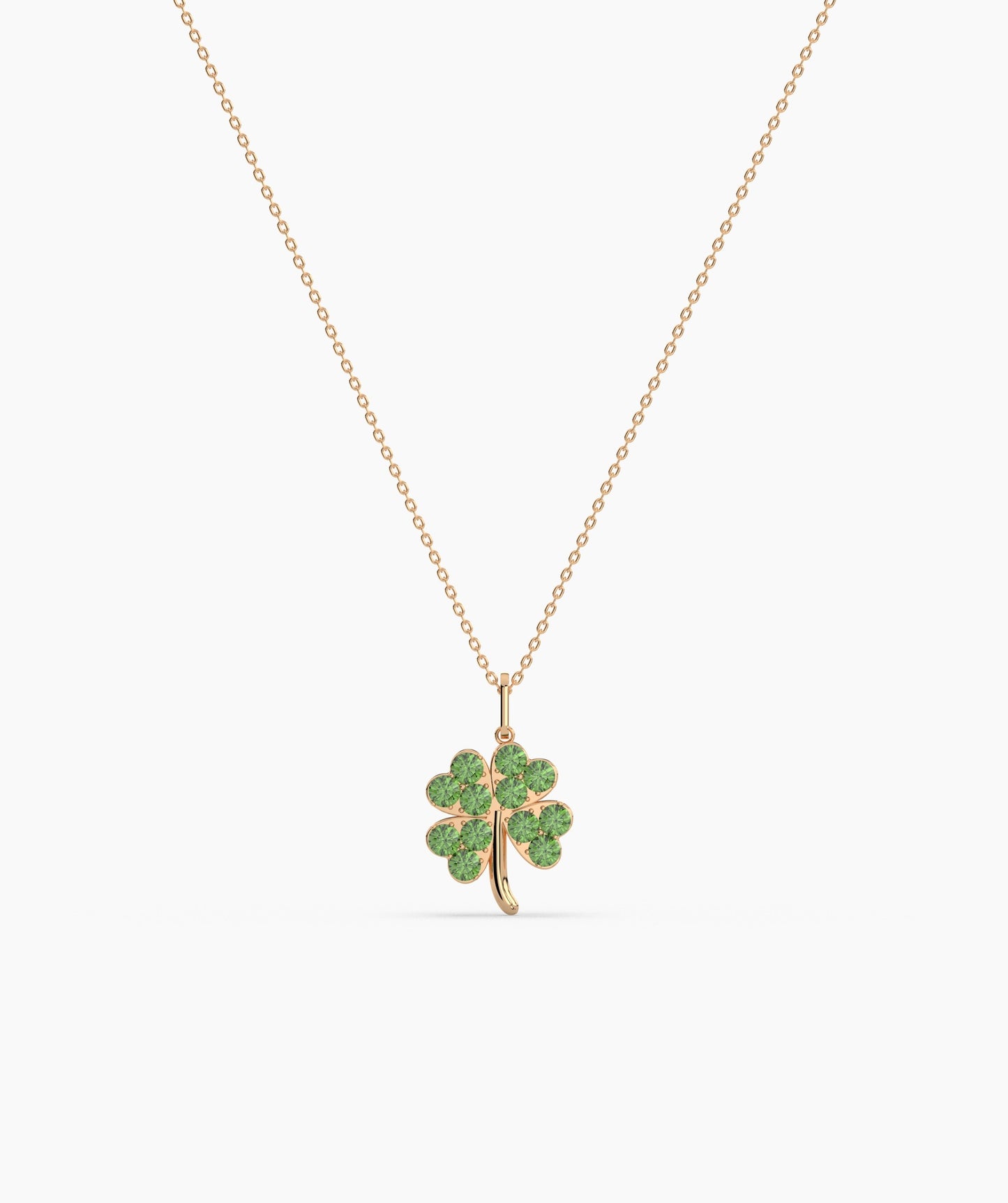 Green Fortune Clover Pendant