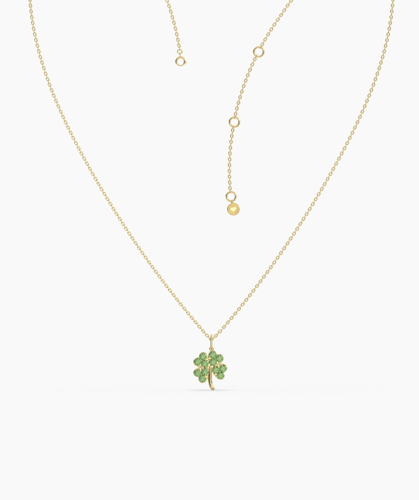 Green Fortune Clover Pendant