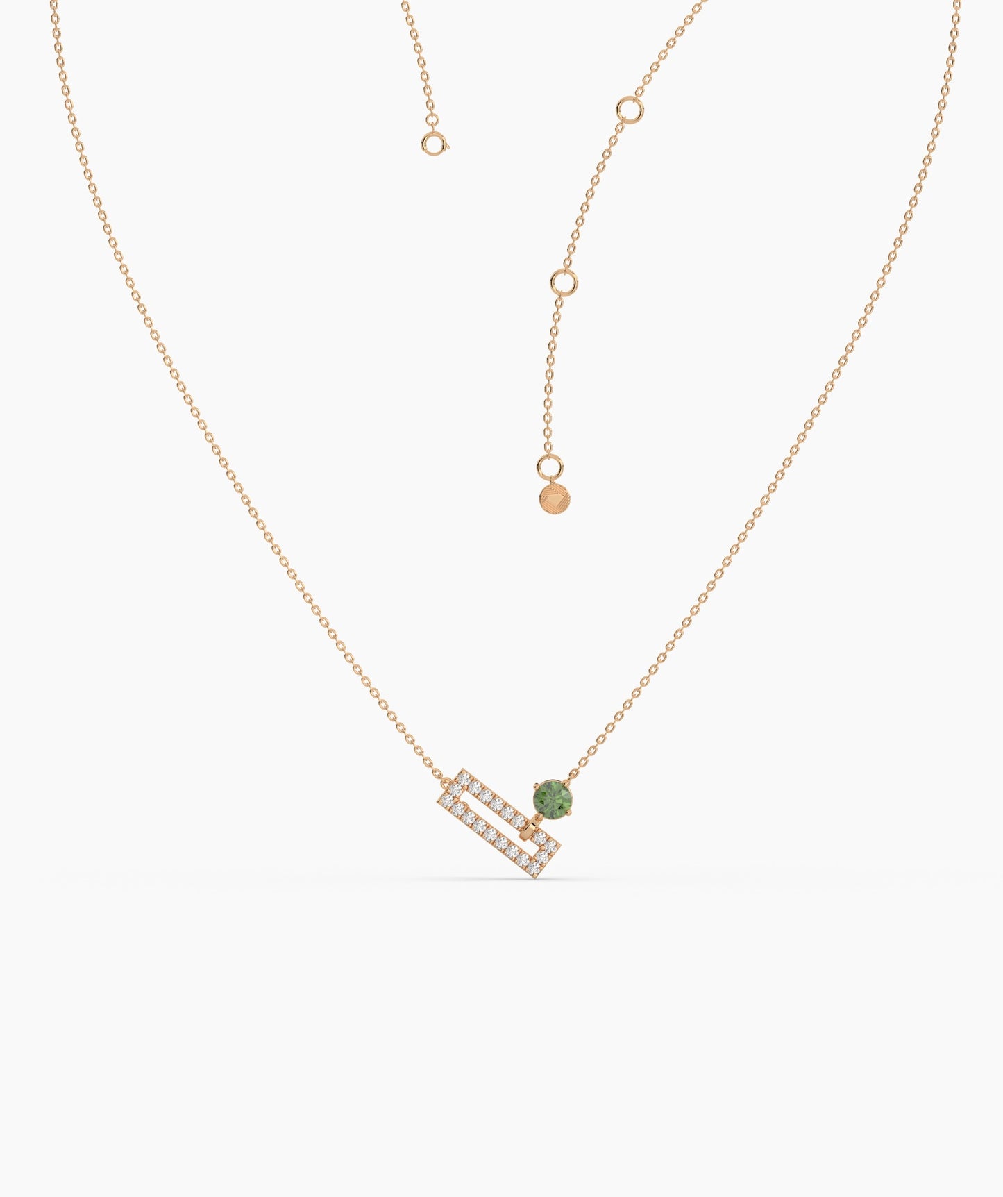 14K Gold Modern Diamond Necklace