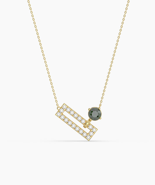 14K Gold Modern Diamond Necklace