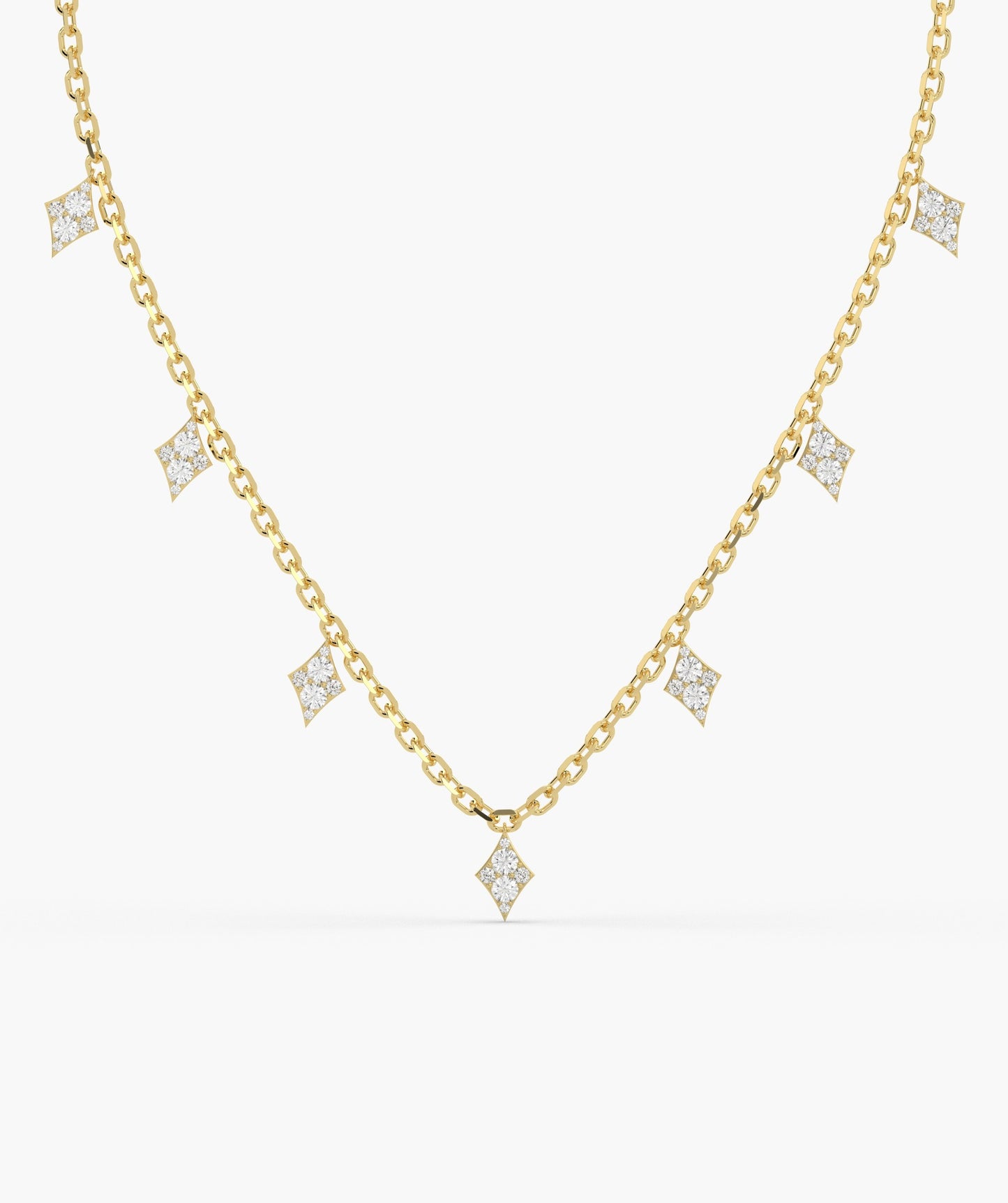 14K Gold Modern Geometry Necklace