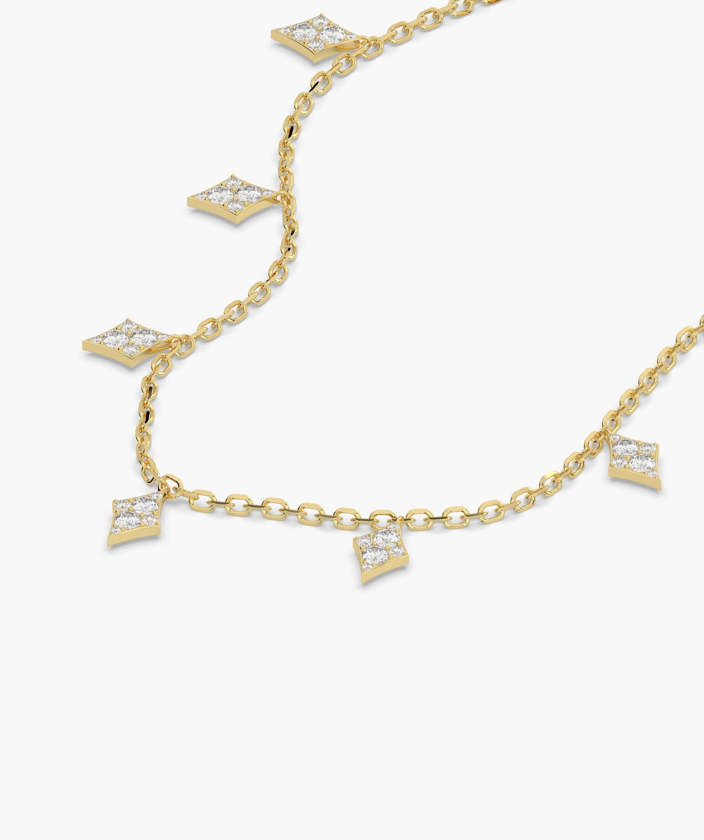 14K Gold Modern Geometry Necklace