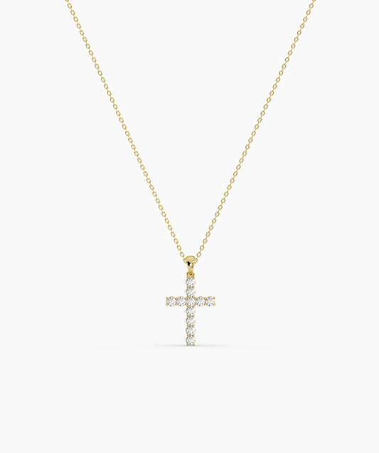 Faith & Sparkle Diamond Cross Pendant