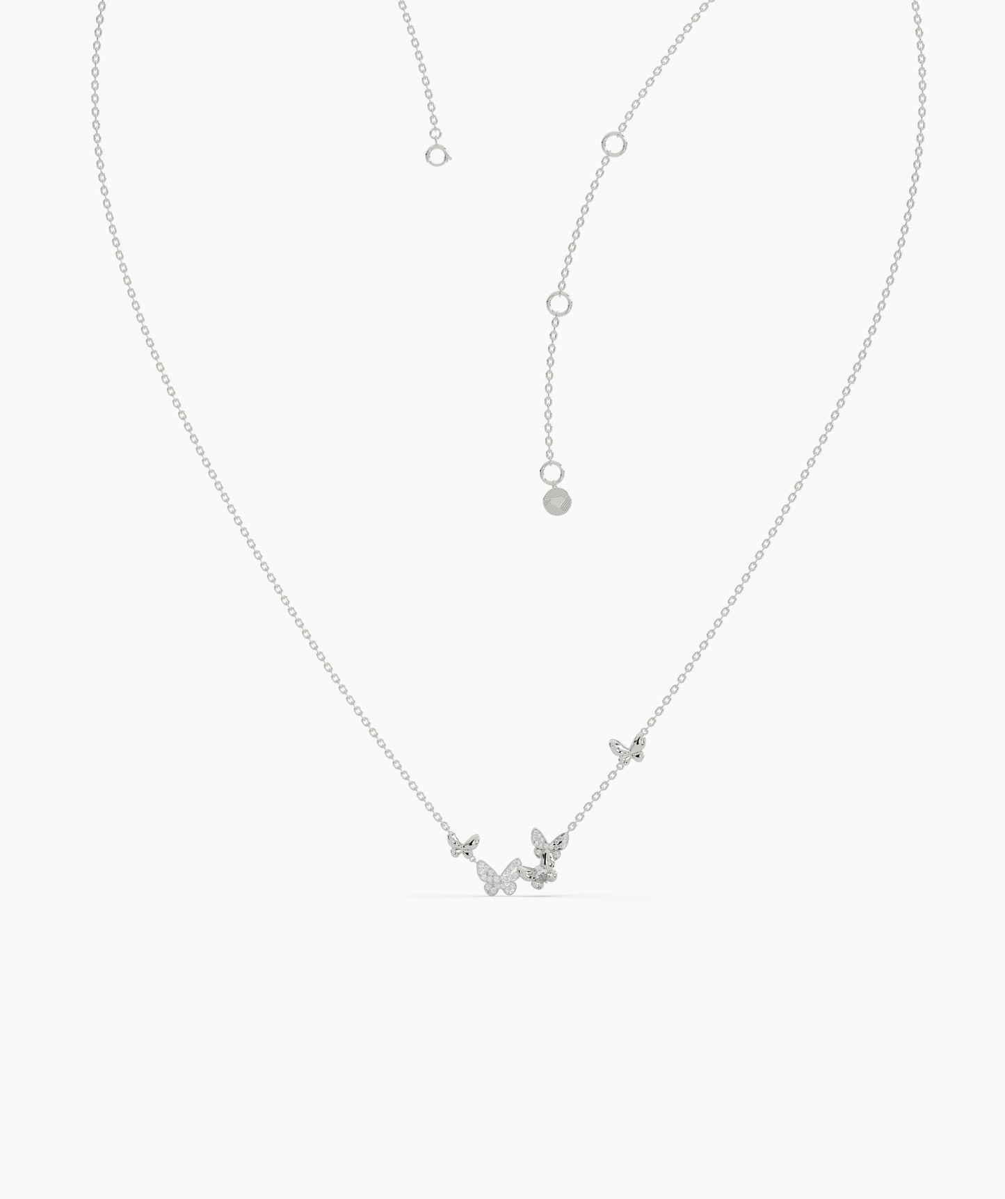 Whimsical Butterfly Cluster Necklace