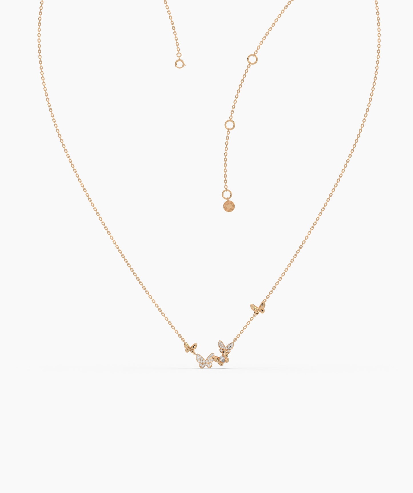 Whimsical Butterfly Cluster Necklace