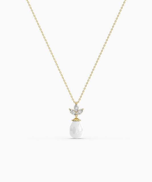 Exquisite White Teardrop Pendant