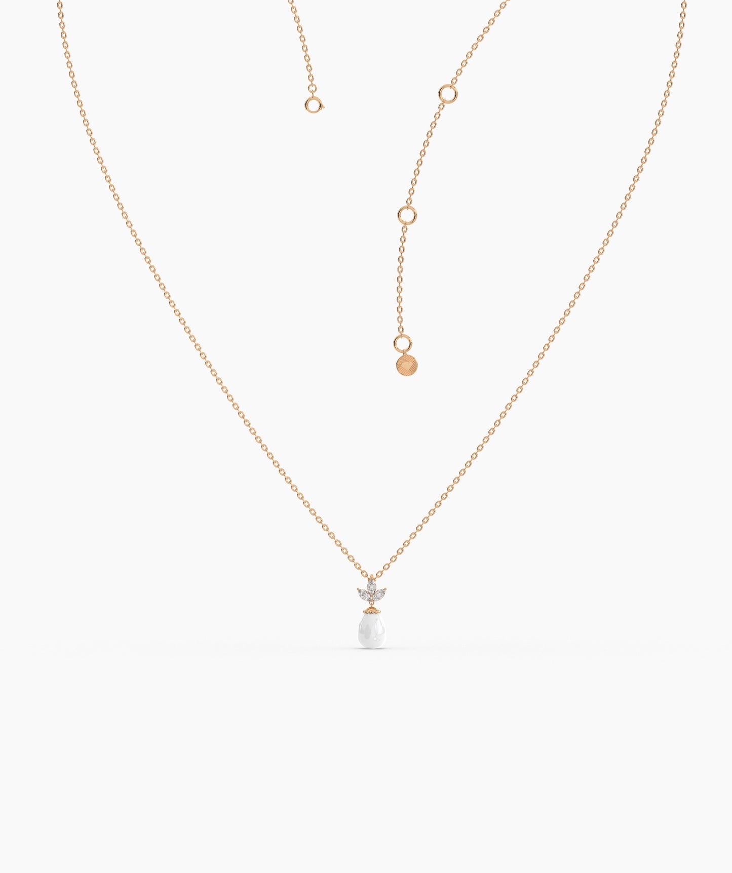 Exquisite White Teardrop Pendant