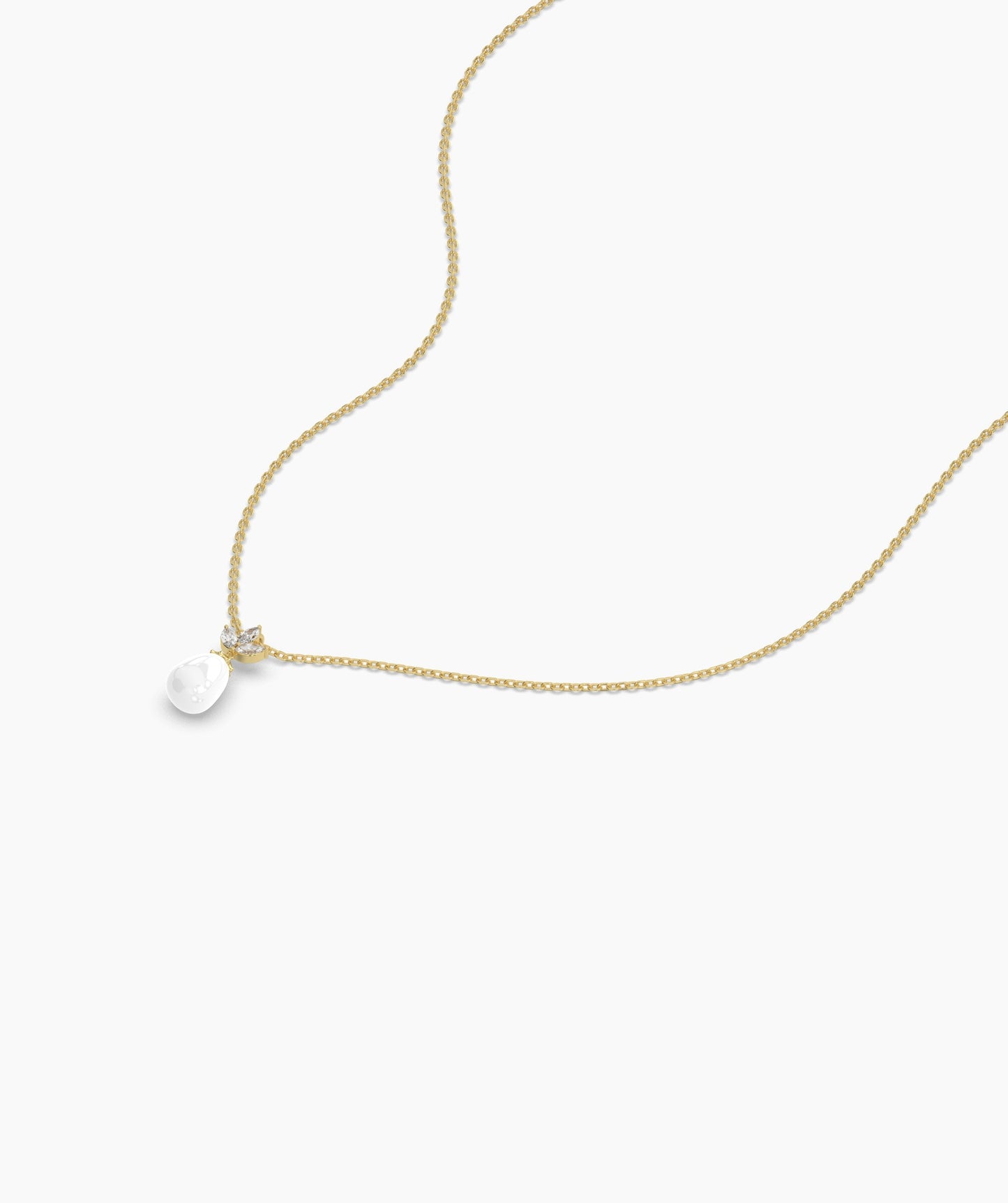 Exquisite White Teardrop Pendant