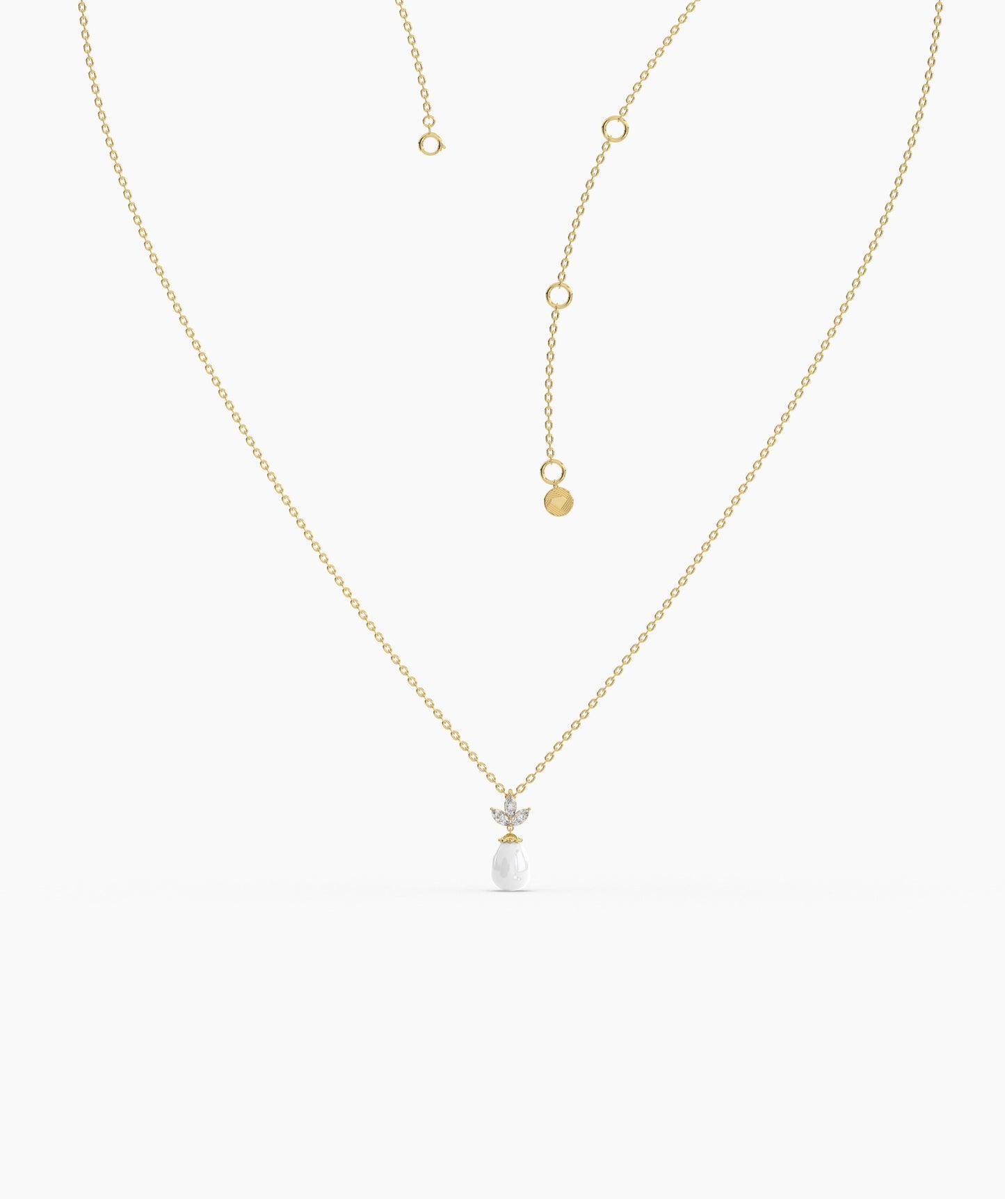 Exquisite White Teardrop Pendant