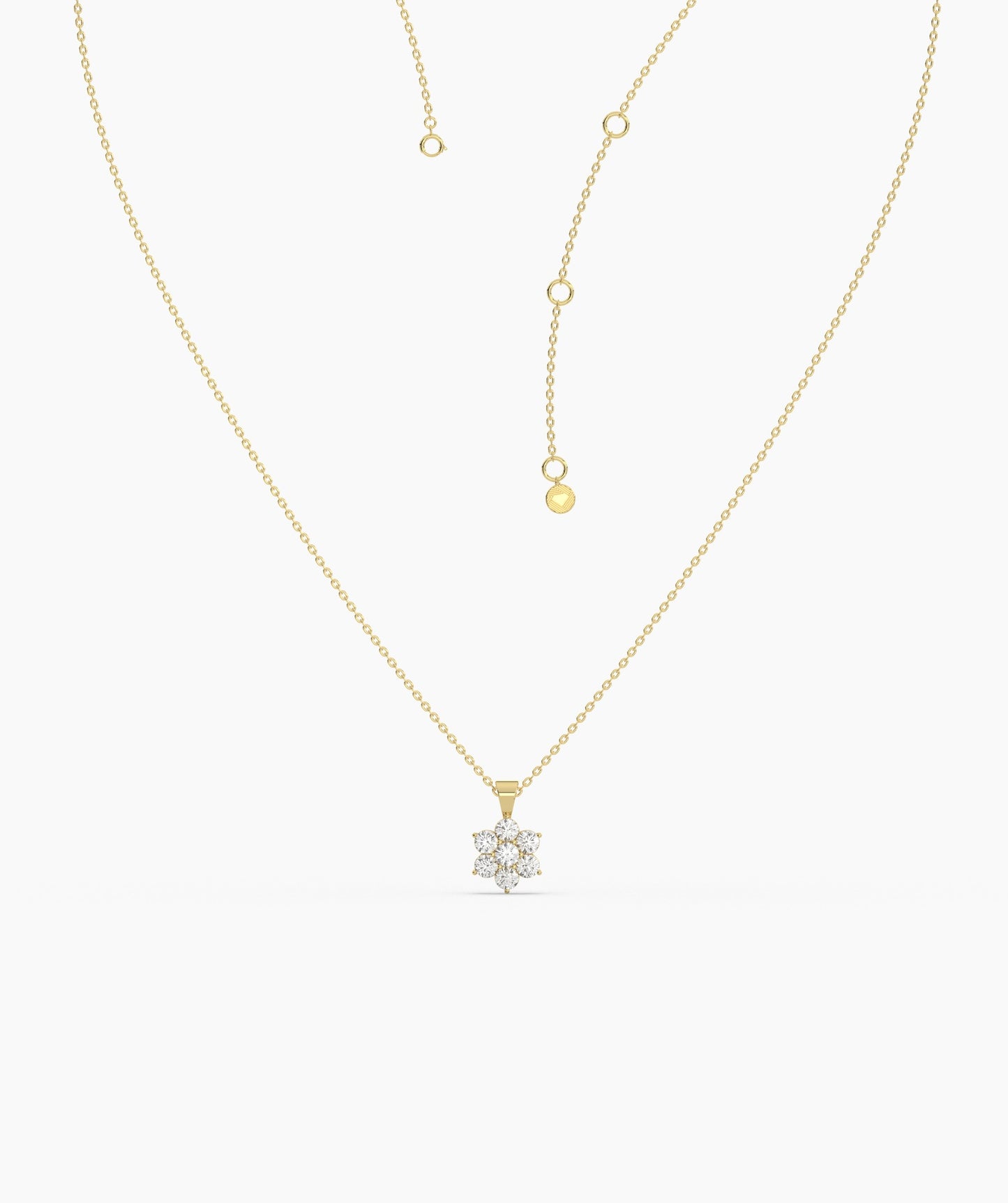 Cluster Diamond Pendant