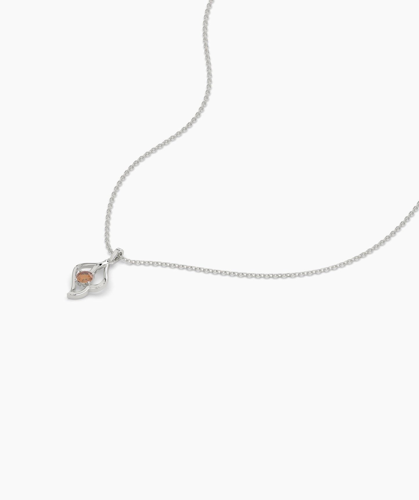 14K Gold Swirl Pendant Necklace