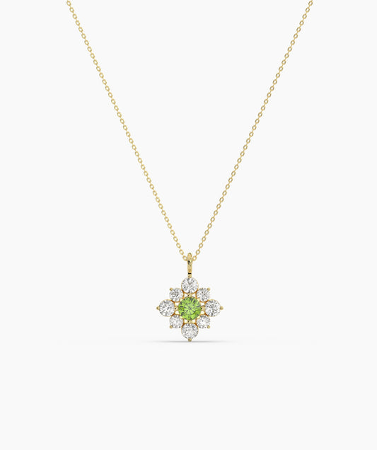 Serene Sparkle Vibrant Green Necklace