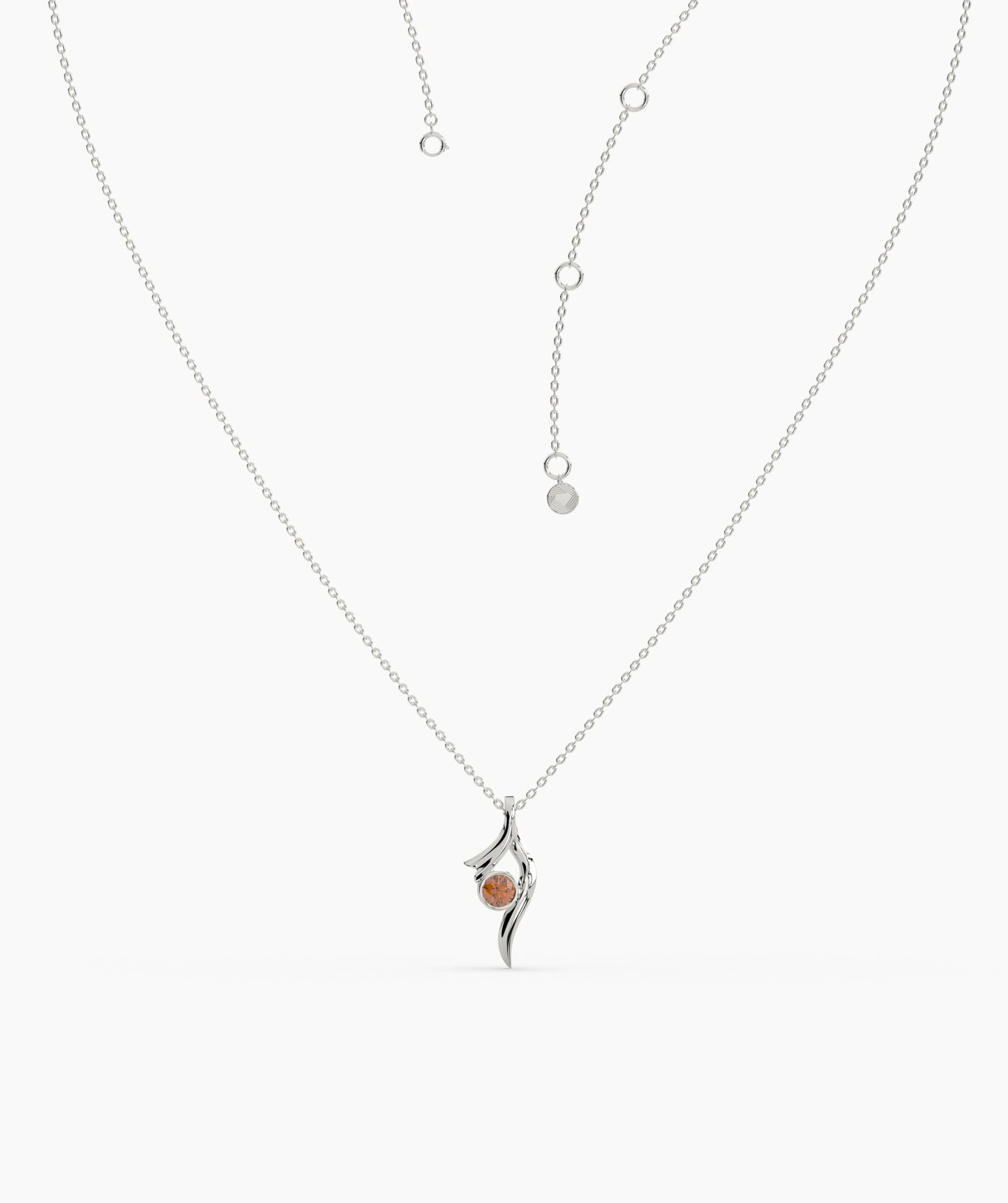 Artful Pendant with Bezel-Set Stone