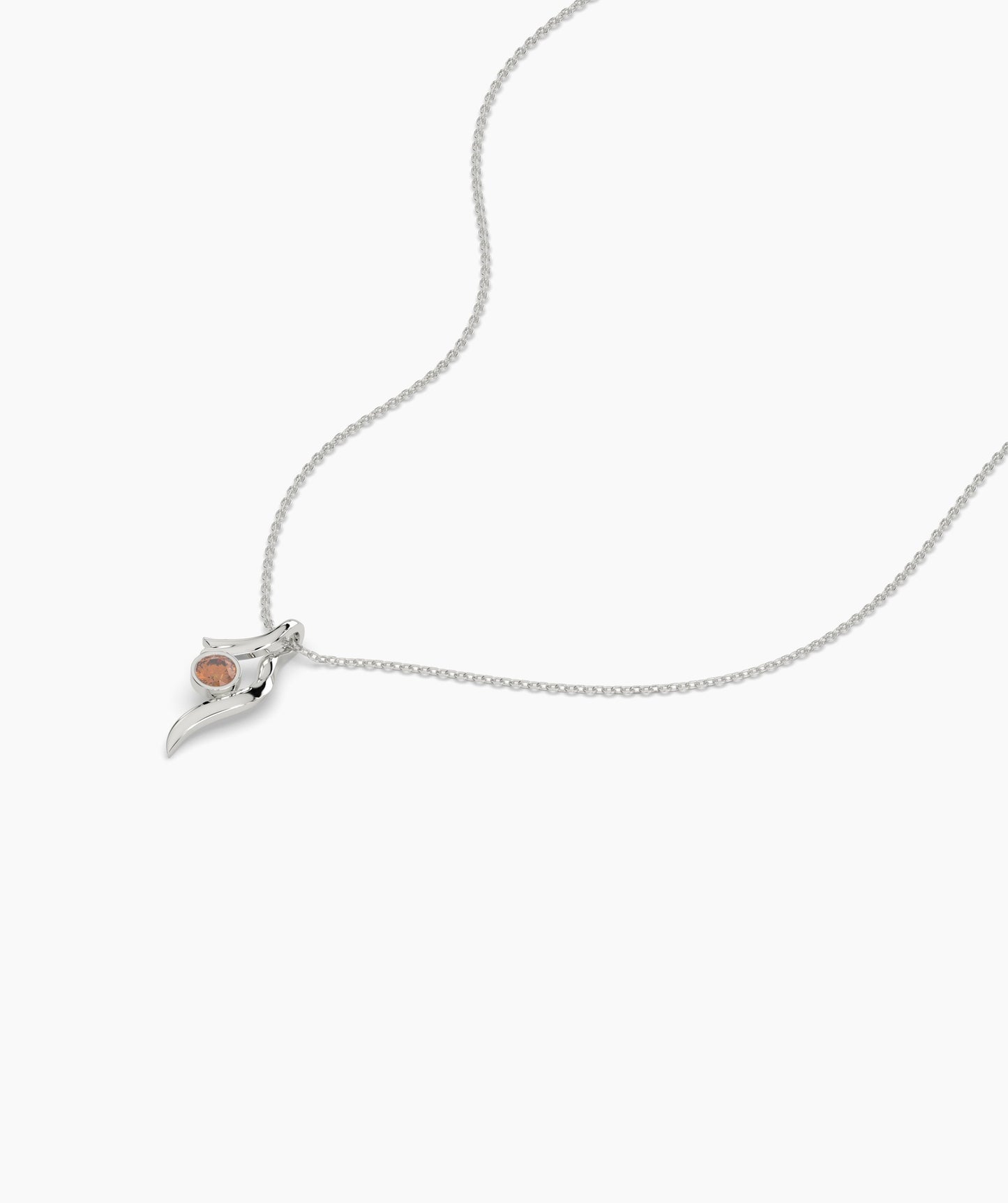 Artful Pendant with Bezel-Set Stone