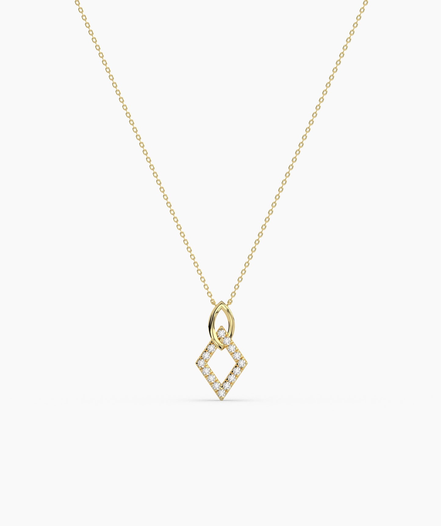 Gold & Diamond Openwork Necklace